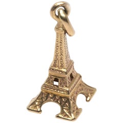 Vintage Eiffel Tower Paris France 14 Karat Gold Charm