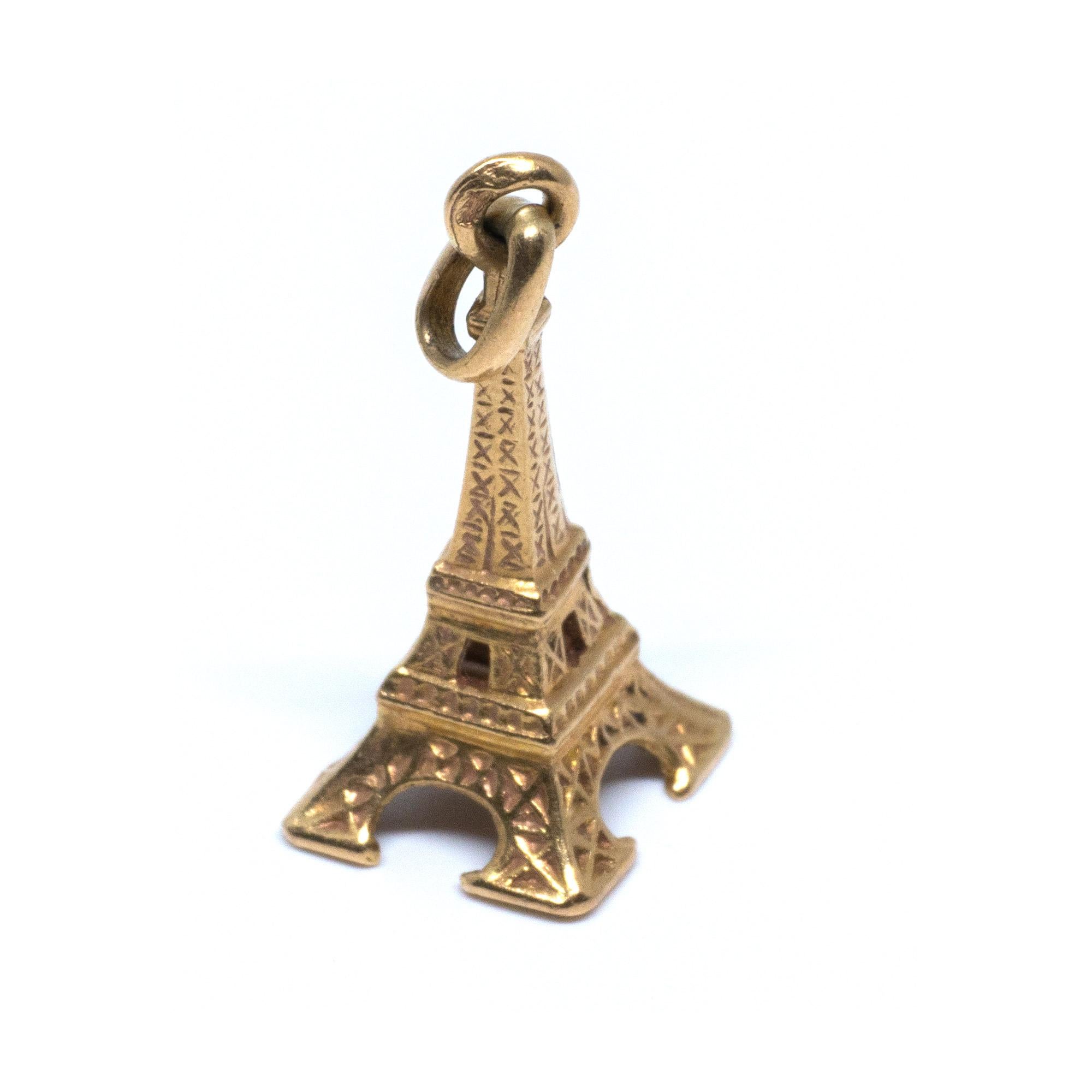 Relive a trip to the city of lights with this iconic charm. Bring back fond memories of your time in Paris. 

Charm details:
Metal: 14 Karat Yellow Gold
Weight: 1.1 grams

Payment & Refund Details:
*More Pictures Available on Request*

Payment via