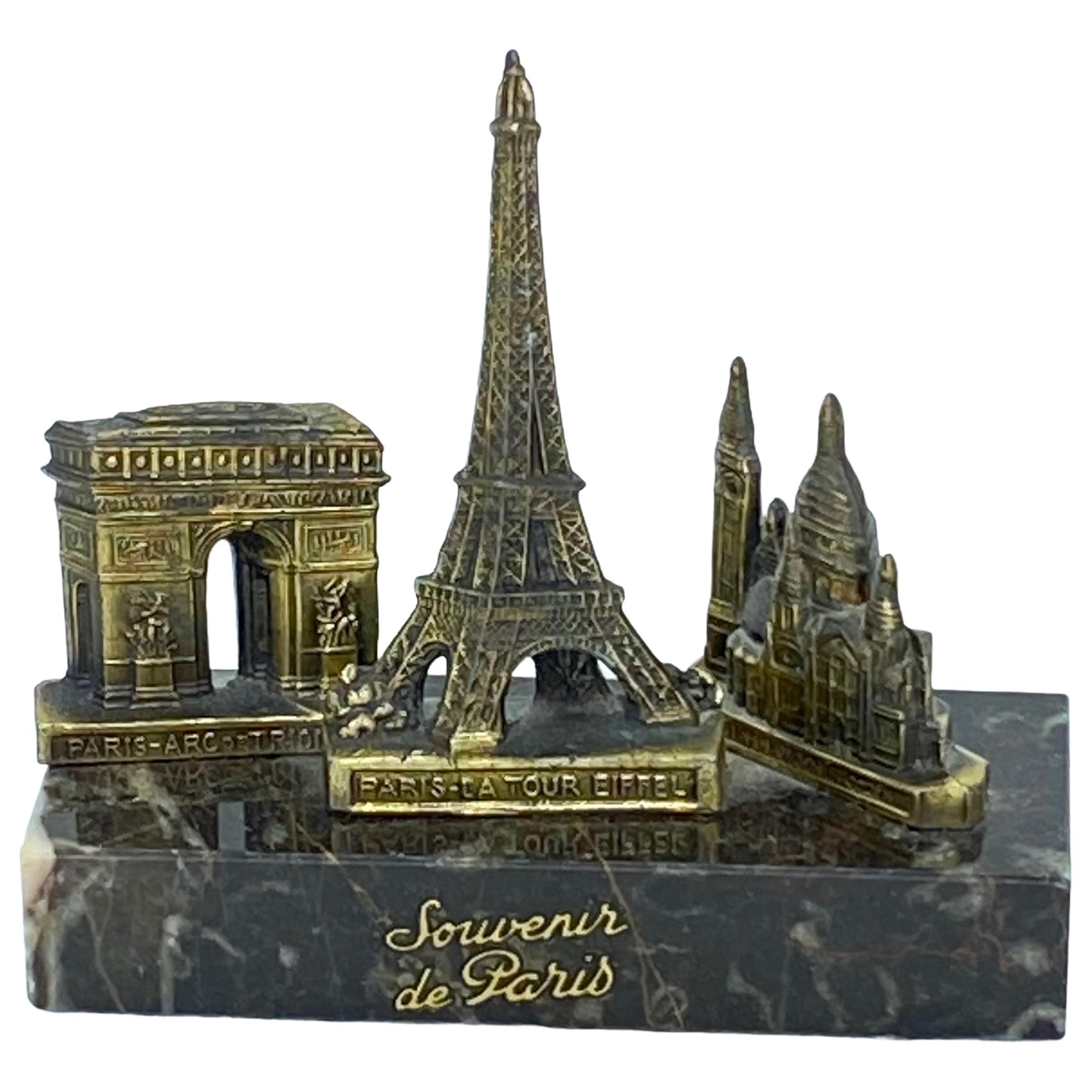 Eiffel Tower, Sacré-Coeur, Arc de Triomphe Souvenir Building Architectural Model For Sale