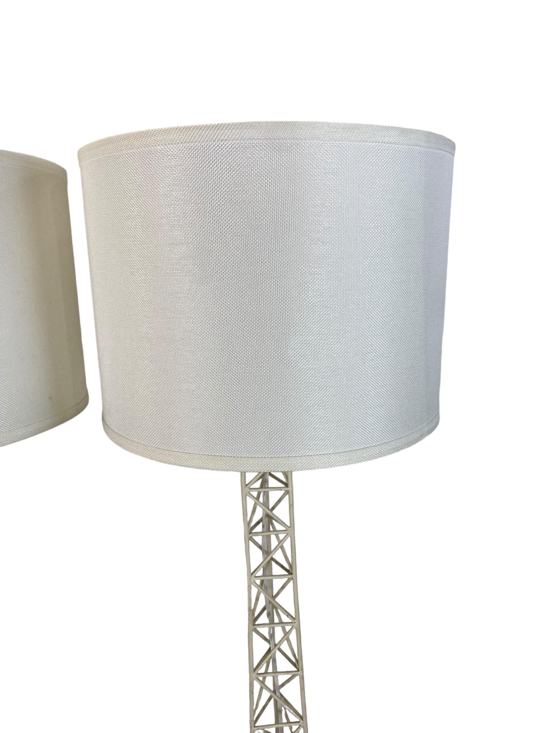 Eiffel Tower Style Vintage Floor Lamps For Sale 2