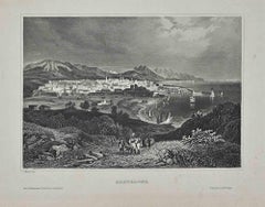 View of Barcellona - Original Lithograph by Eigenthum d. Verleger - 19th Century