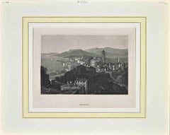 View of Malaga - Lithographie originale de Eigenthum d. Verleger - 19ème siècle