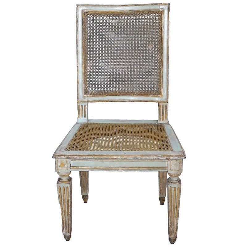 18th Century and Earlier Set of Eight Louis XVI Caned Dining Chairs,  18th Century