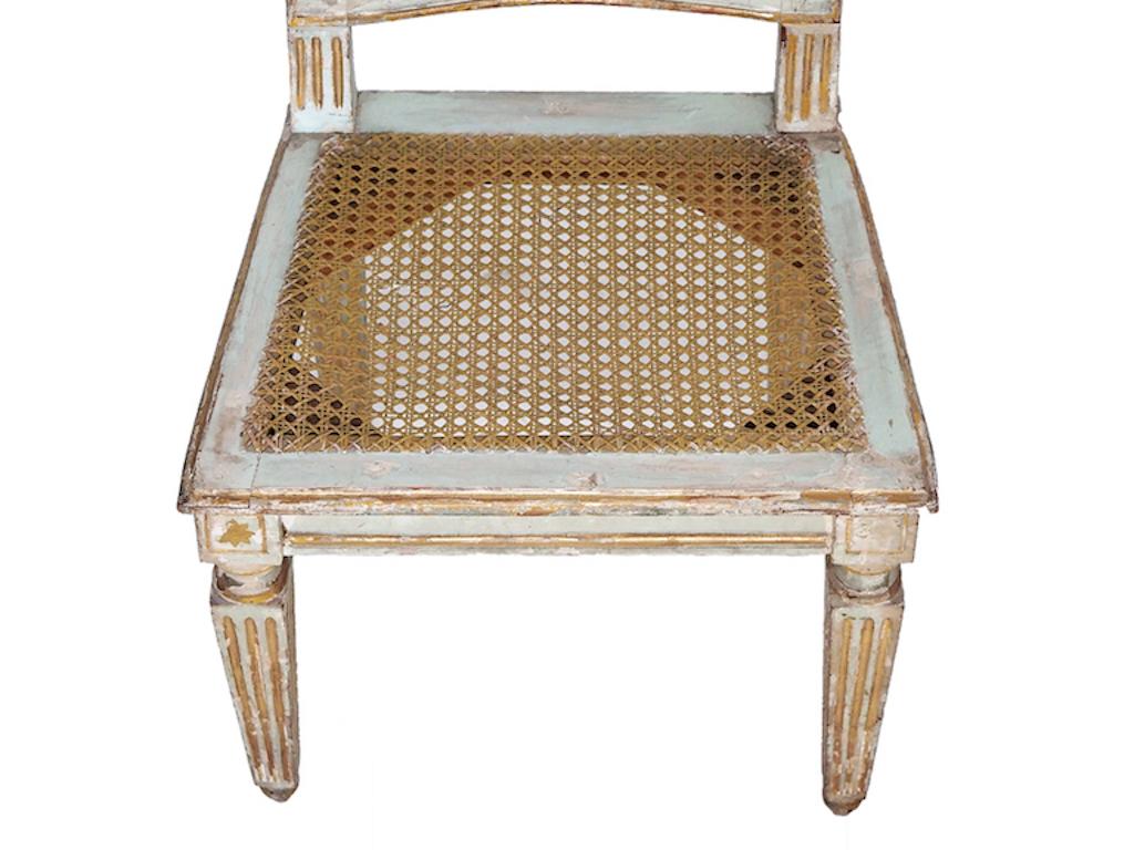 Set of Eight Louis XVI Caned Dining Chairs,  18th Century 1