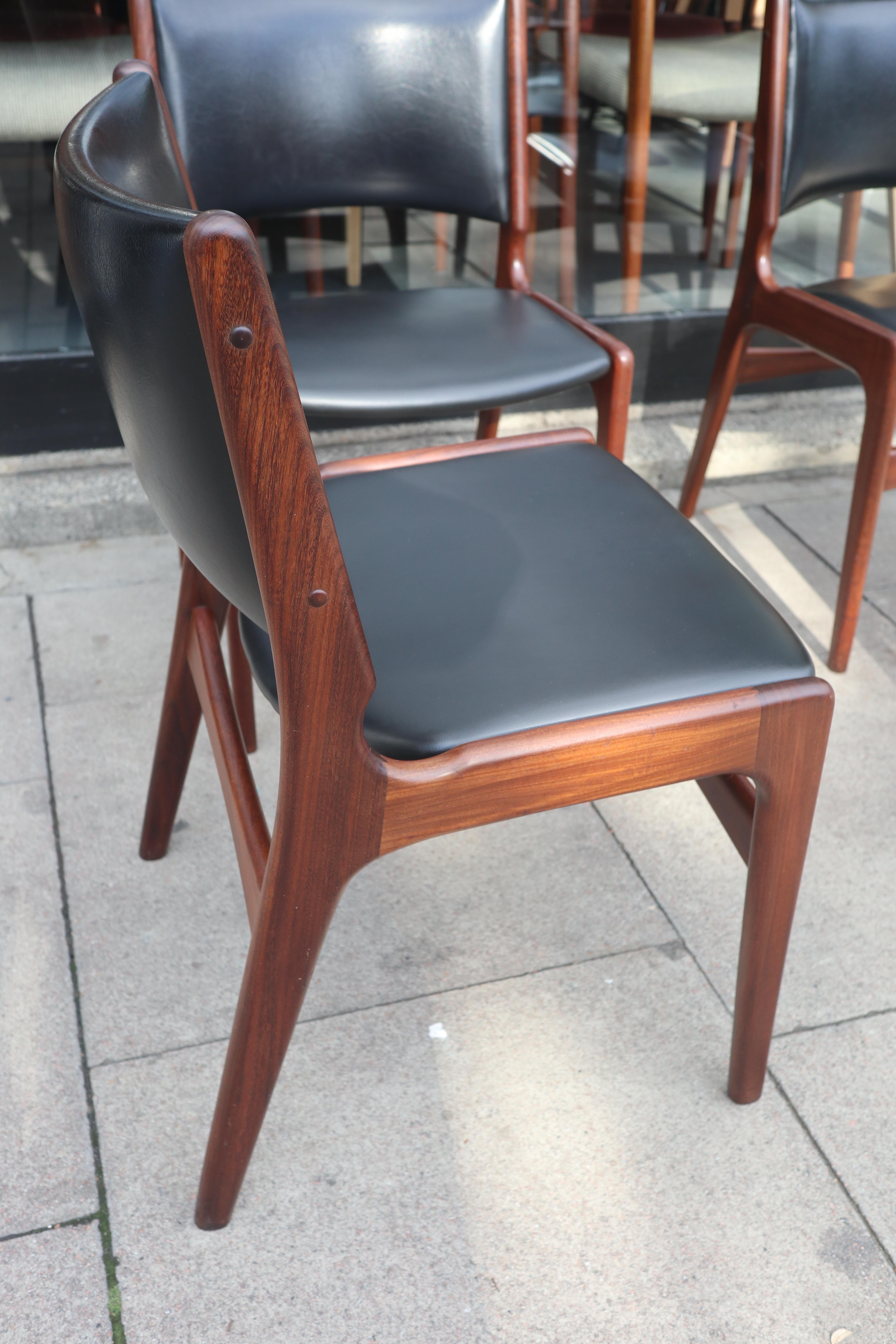 Eight 1960s Erik Buch 'Model 89' Teak Danish Dining Chairs  For Sale 6