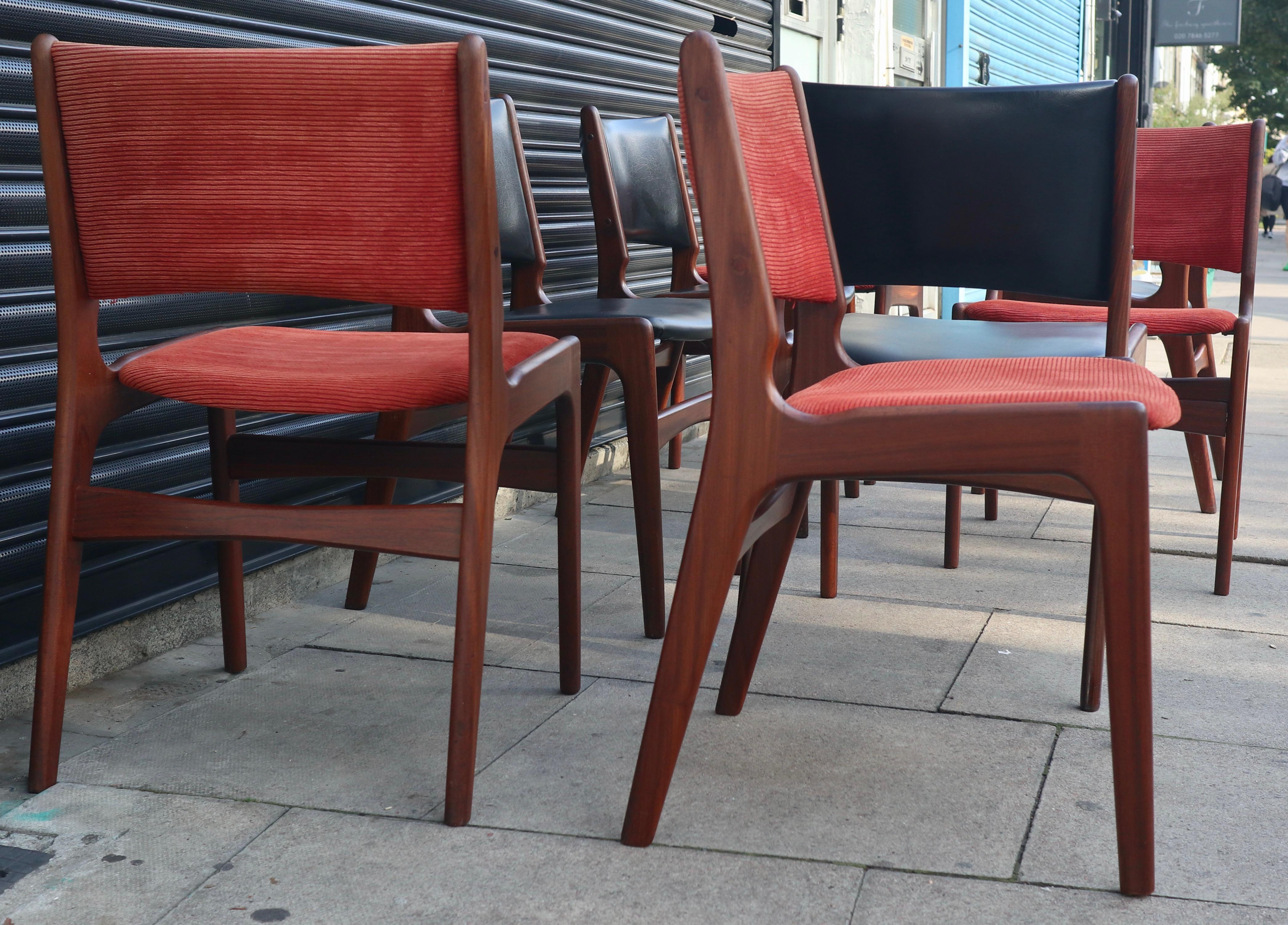 Eight 1960s Erik Buch 'Model 89' Teak Danish Dining Chairs  For Sale 1