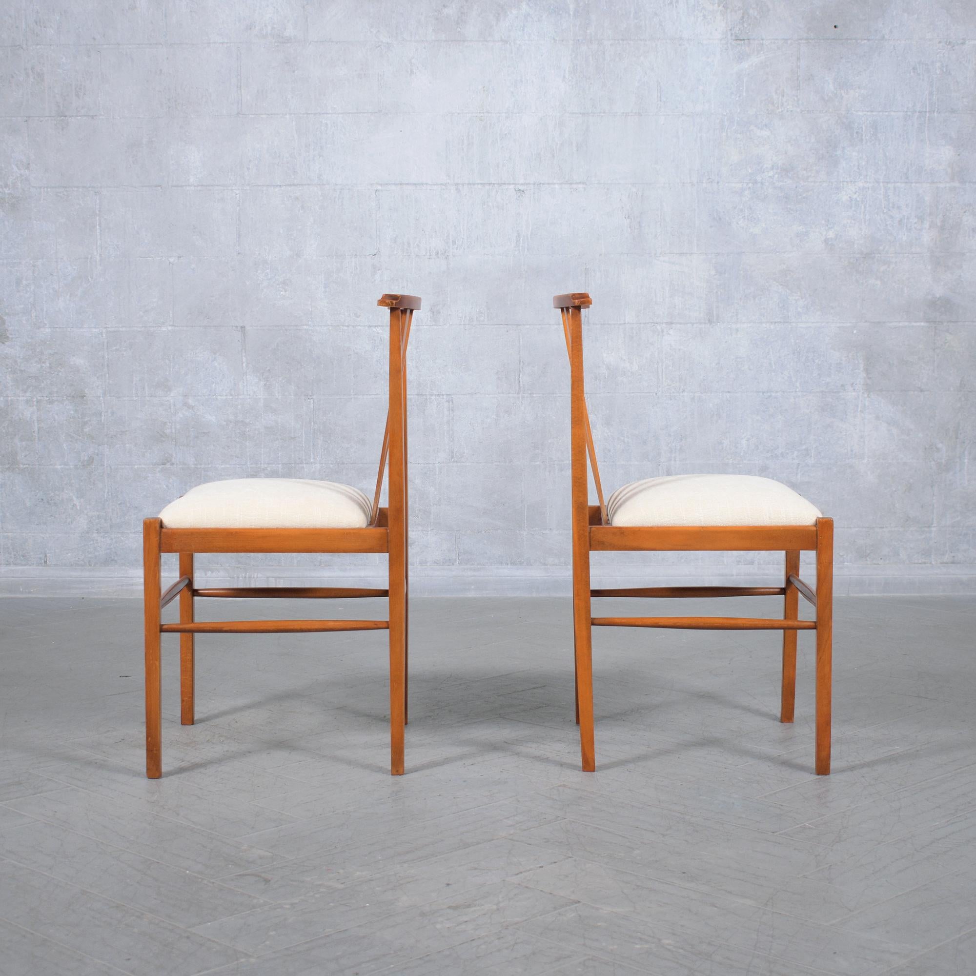 1960s Vintage Modernity Dining Chairs Set of Eight - Expertly Restored (en anglais) en vente 2