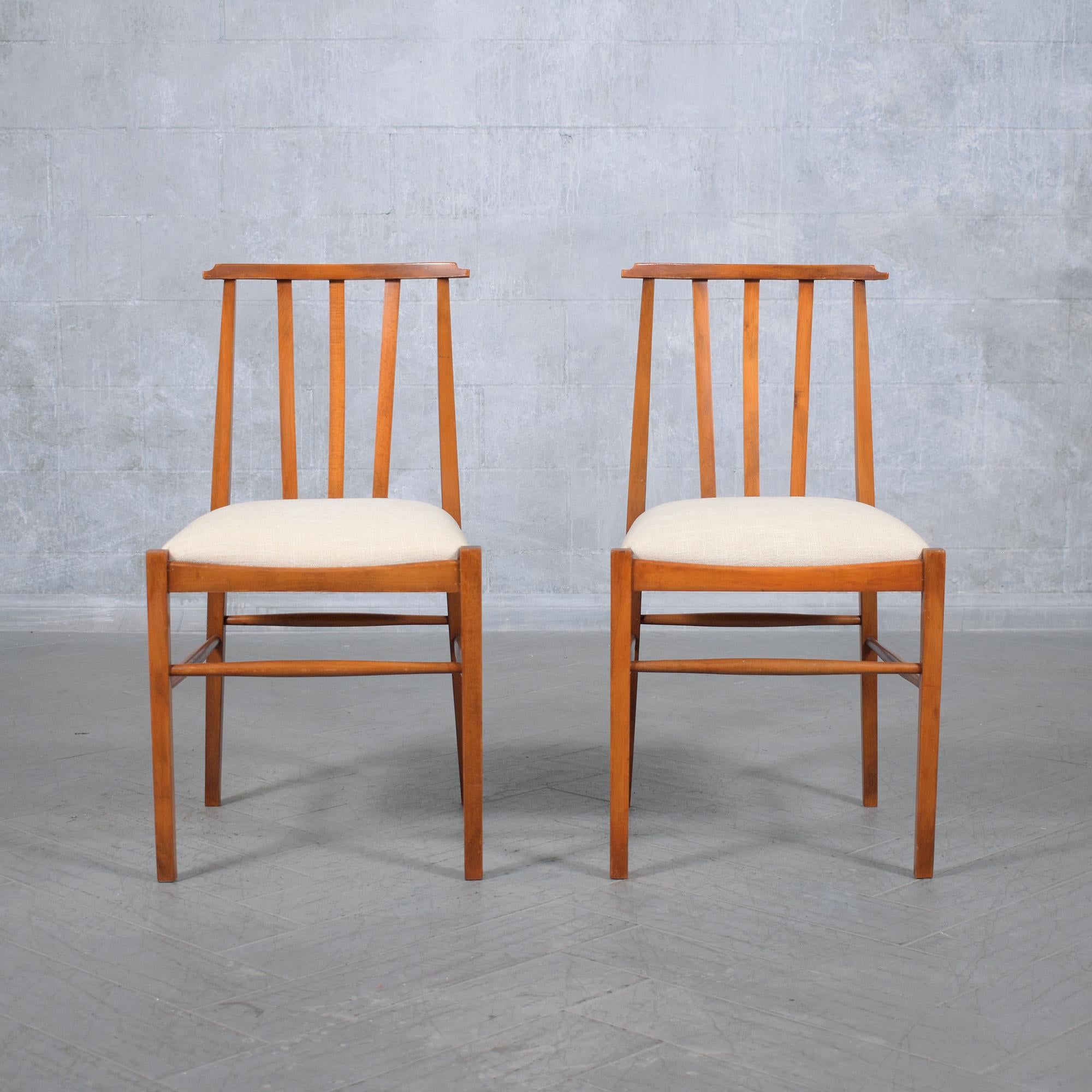 Milieu du XXe siècle 1960s Vintage Modernity Dining Chairs Set of Eight - Expertly Restored (en anglais) en vente