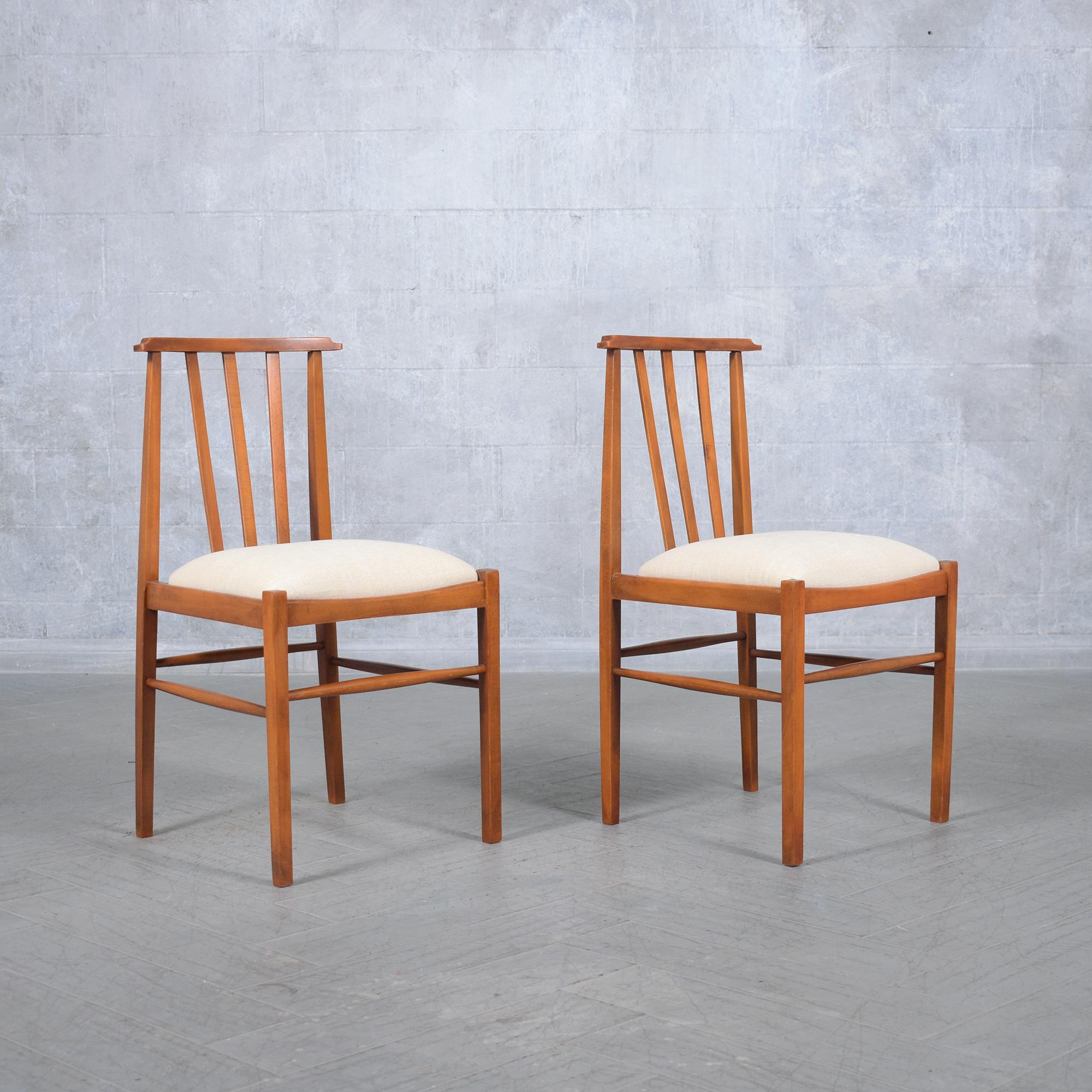 1960s Vintage Modernity Dining Chairs Set of Eight - Expertly Restored (en anglais) en vente 1