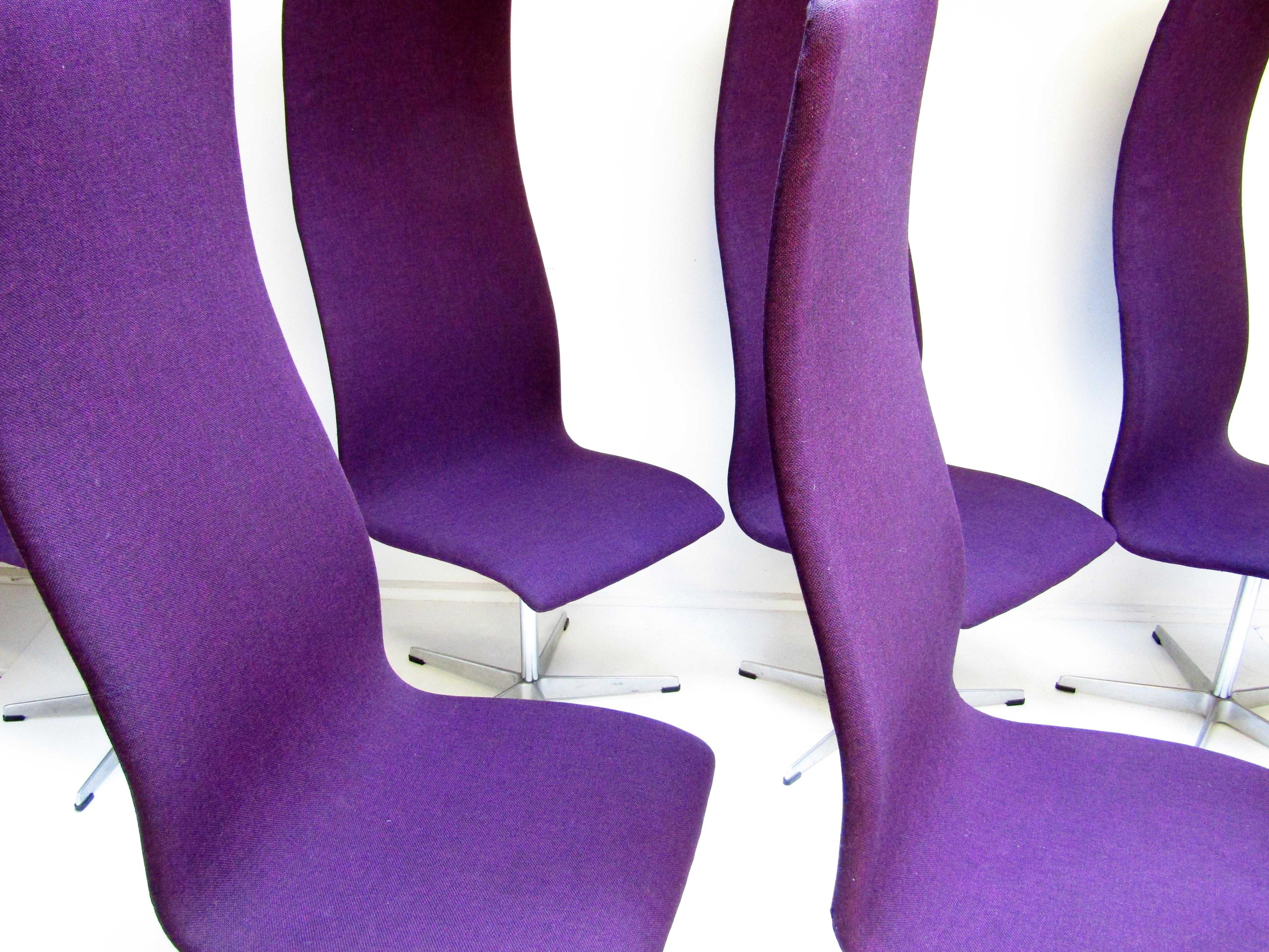 Huit chaises Oxford à haut dossier des années 1960 d'Arne Jacobsen pour Fritz Hansen en vente 4