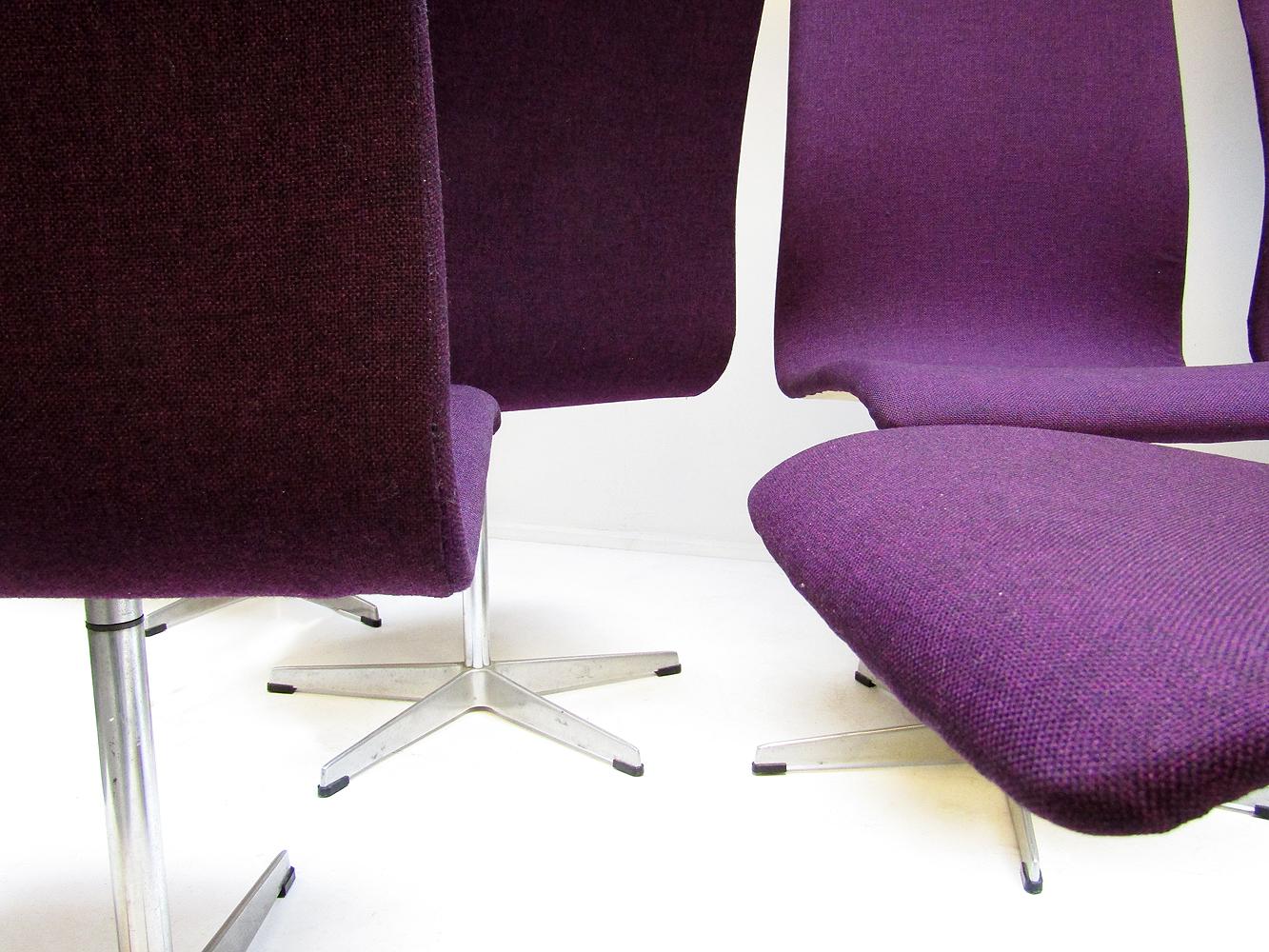 Acht Oxford-Stühle mit hoher Rückenlehne aus den 1960er Jahren von Arne Jacobsen für Fritz Hansen im Angebot 8