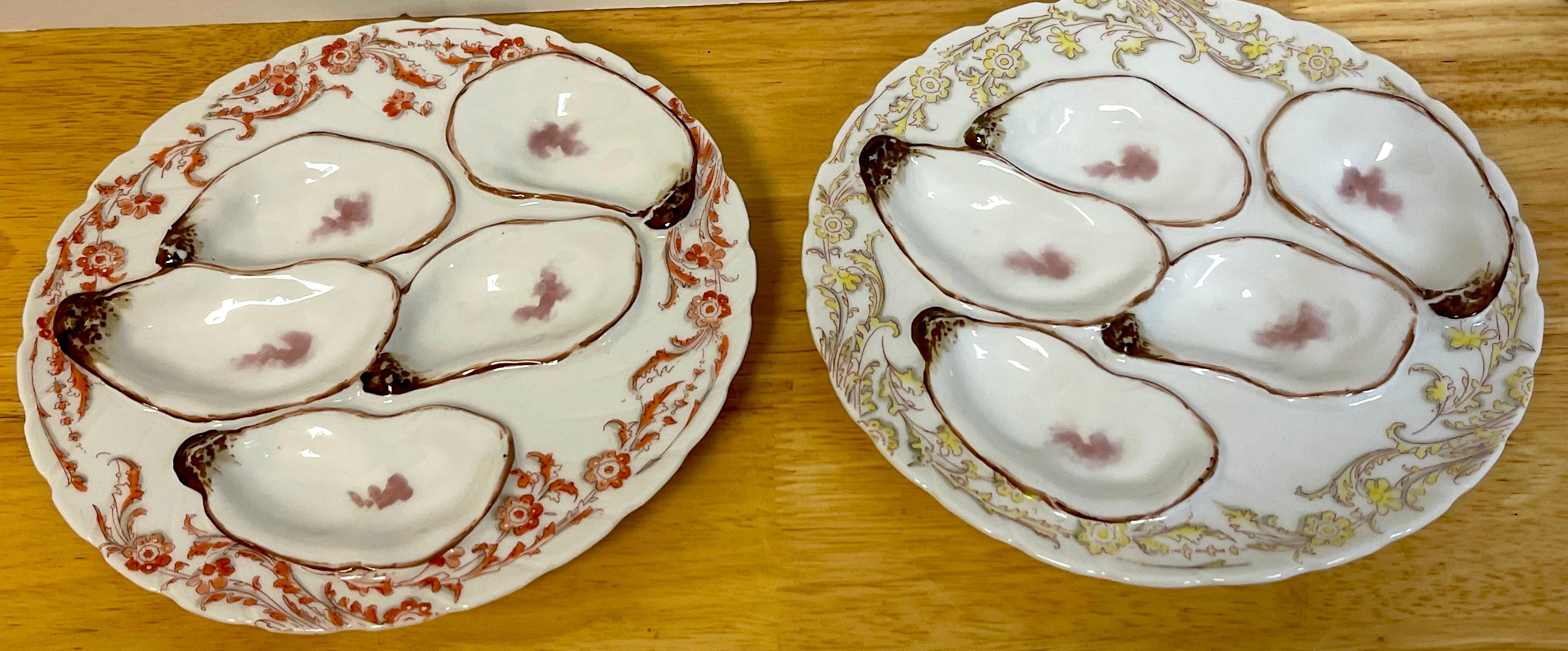 Eight 19th C Havilland Limoges Aesthetic Movement Oyster Plates 4