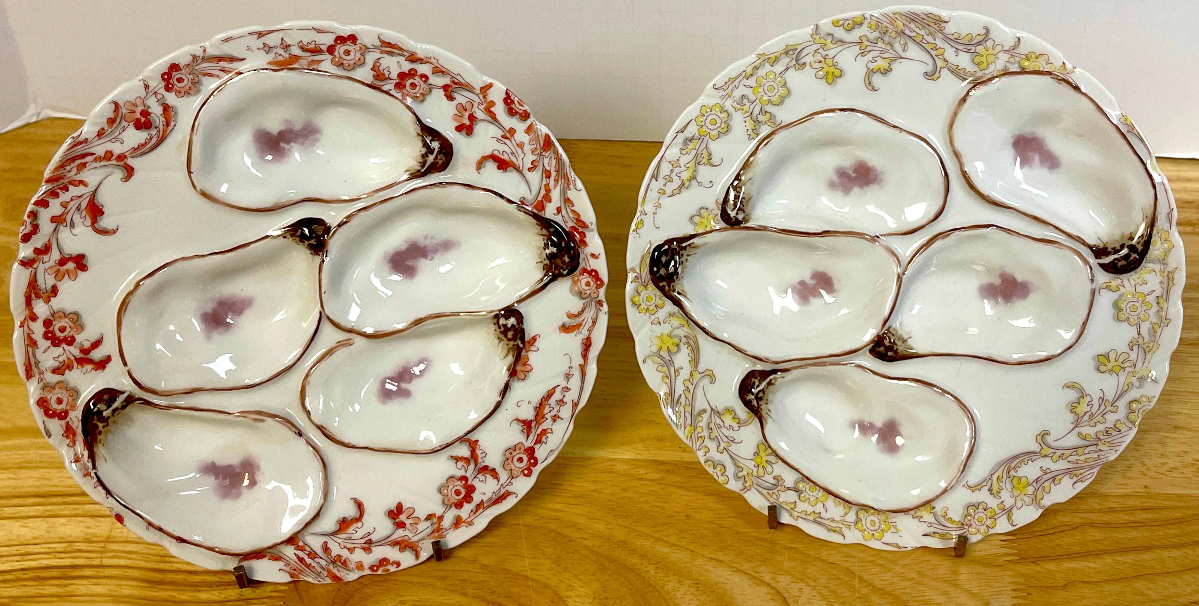 Eight 19th C Havilland Limoges Aesthetic Movement Oyster Plates 1