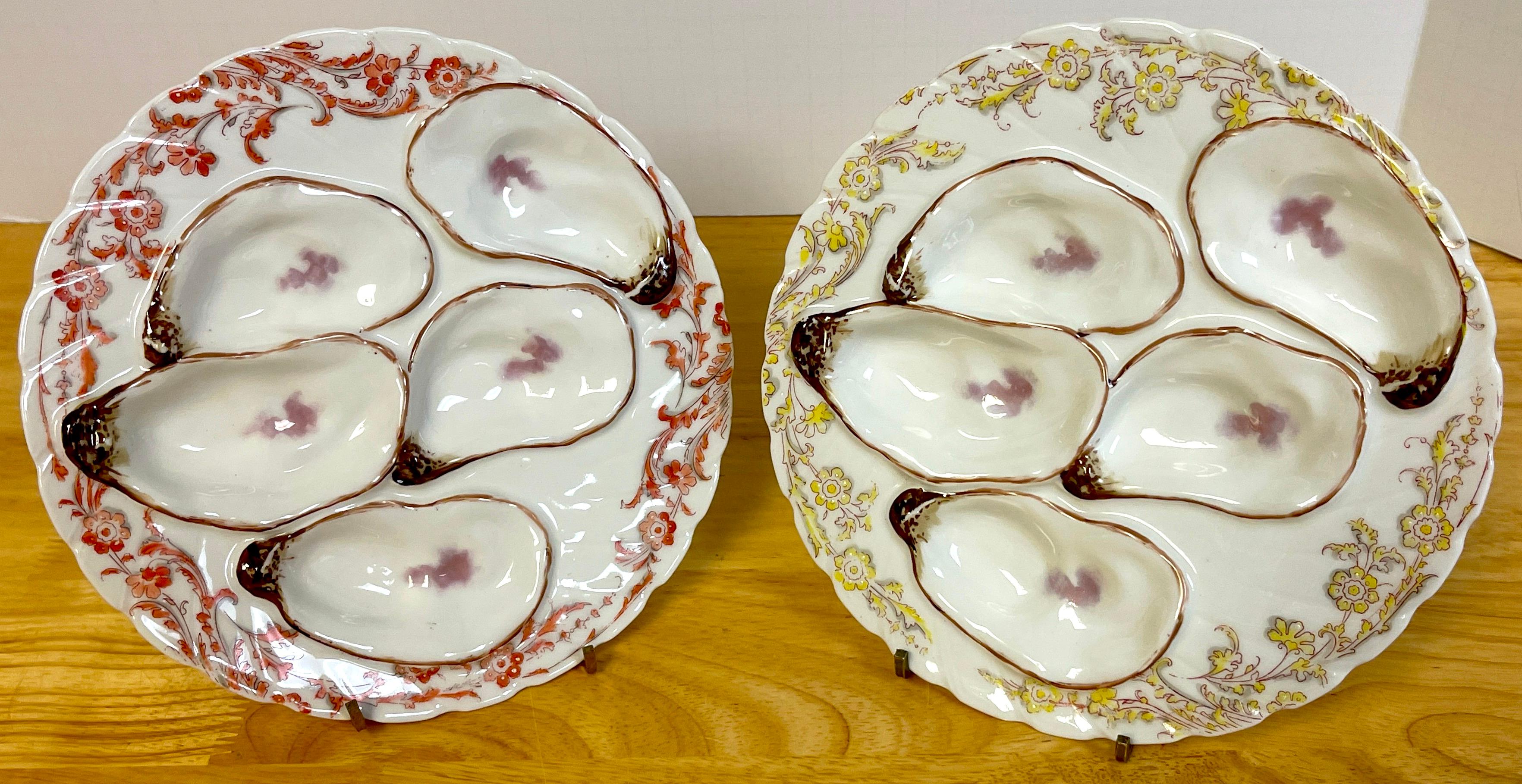Eight 19th C Havilland Limoges Aesthetic Movement Oyster Plates 2
