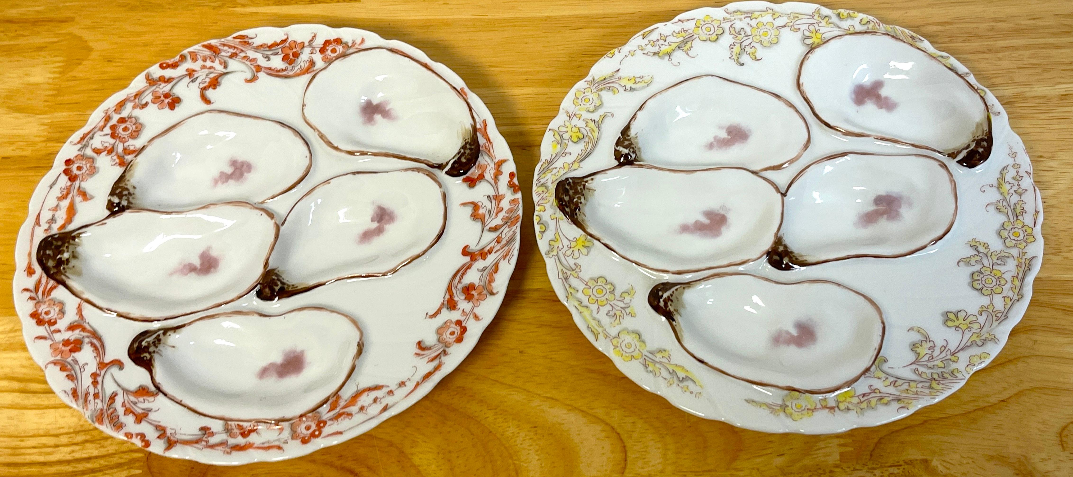 Eight 19th C Havilland Limoges Aesthetic Movement Oyster Plates 3