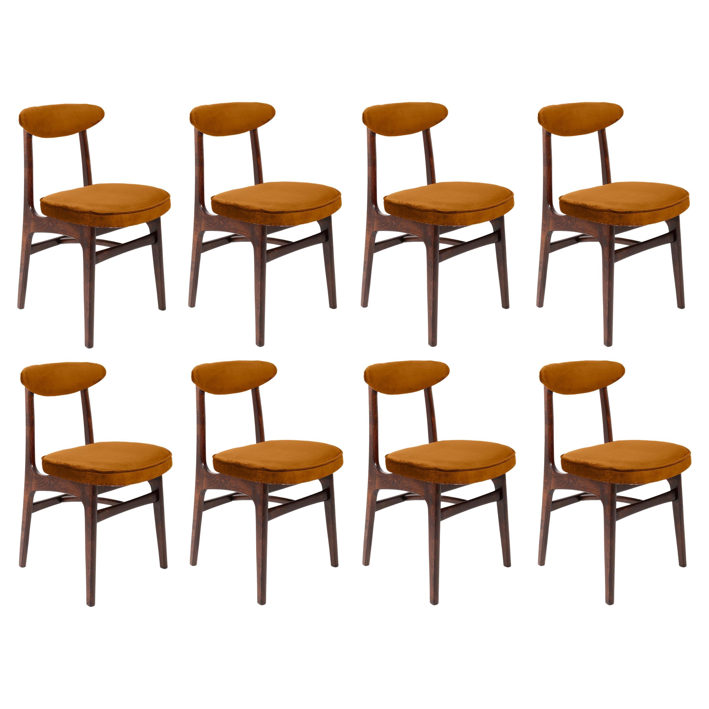 Eight 20th Century Copper Velvet Rajmund Halas Chairs, Europe, 1960s