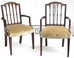 EIGHT American Hepplewhite Revival Dining Chairs