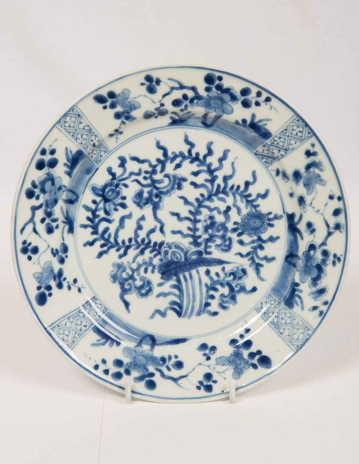 Eight Antique Blue and White Chinese Dishes Made in the 18th Century circa 1770 2