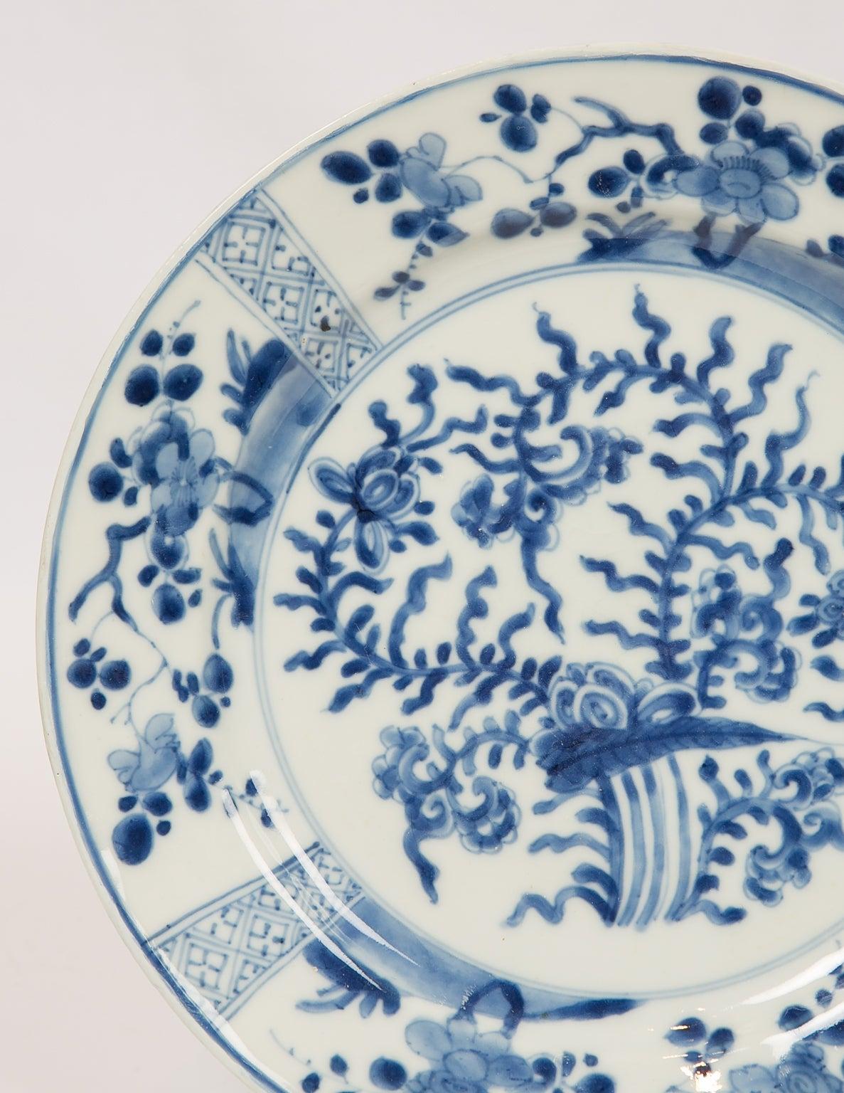 Eight Antique Blue and White Chinese Dishes Made in the 18th Century circa 1770 3