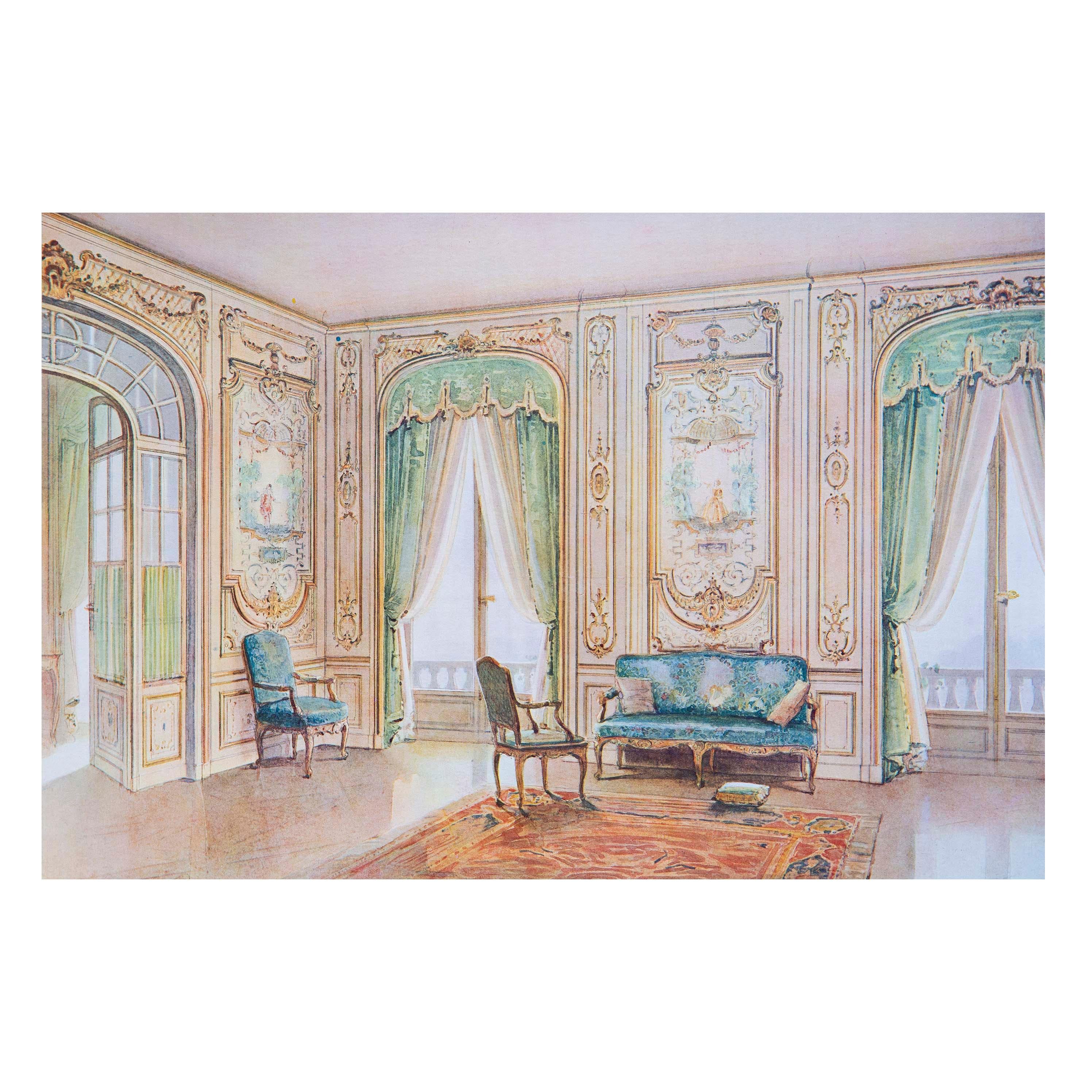 Eight Antique French Interior Decor Prints 2