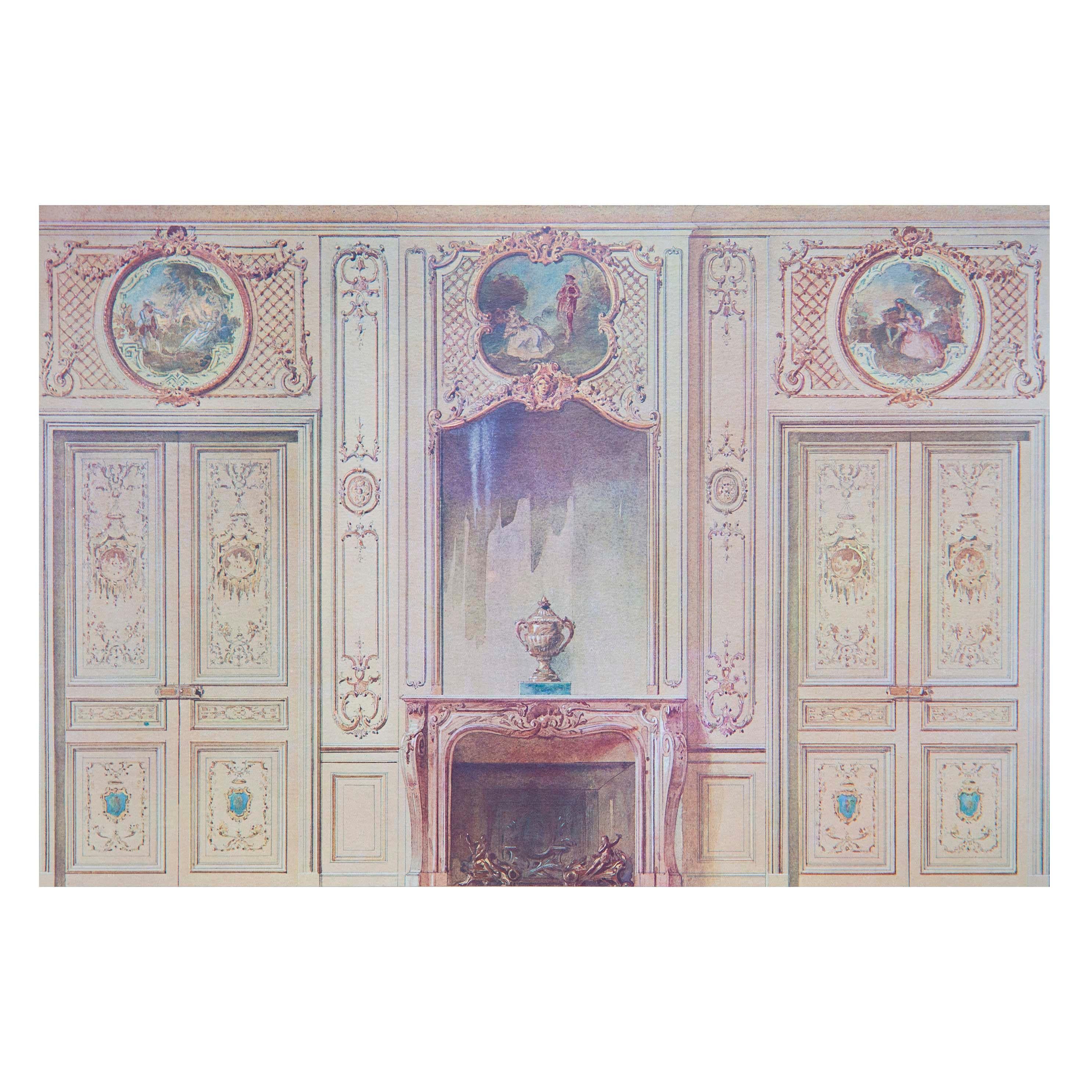 Eight Antique French Interior Decor Prints 1