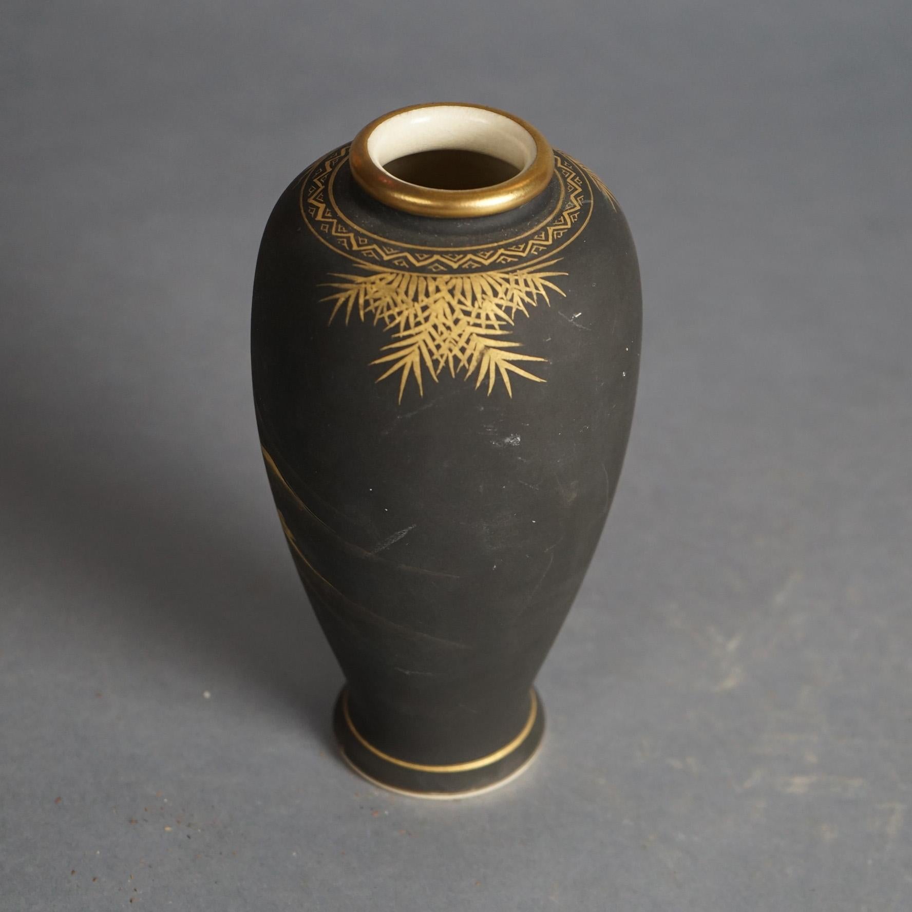 Eight Antique Japanese Satsuma Porcelain Items Including Vases, C1910 3