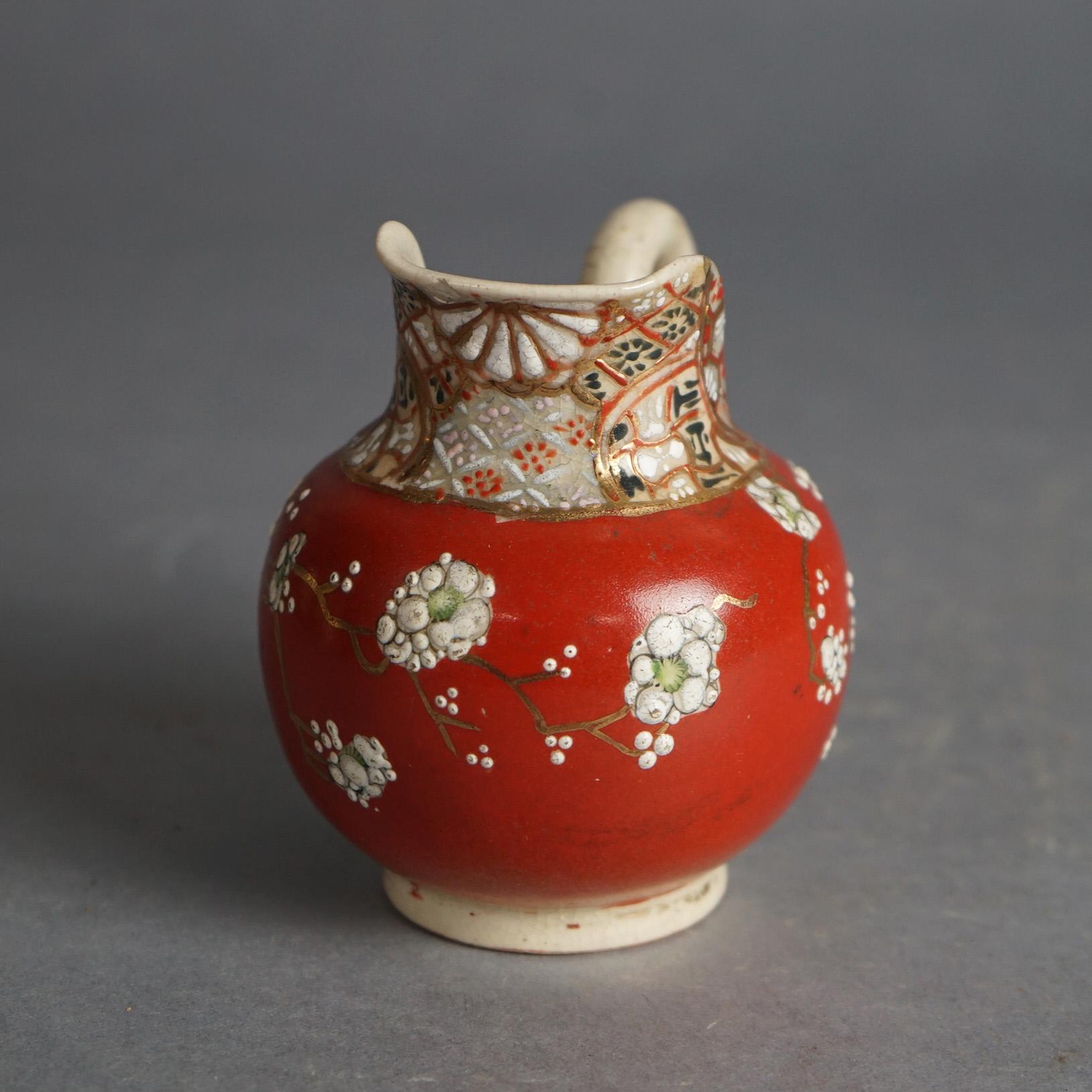 Eight Antique Japanese Satsuma Porcelain Items Including Vases, C1910 8