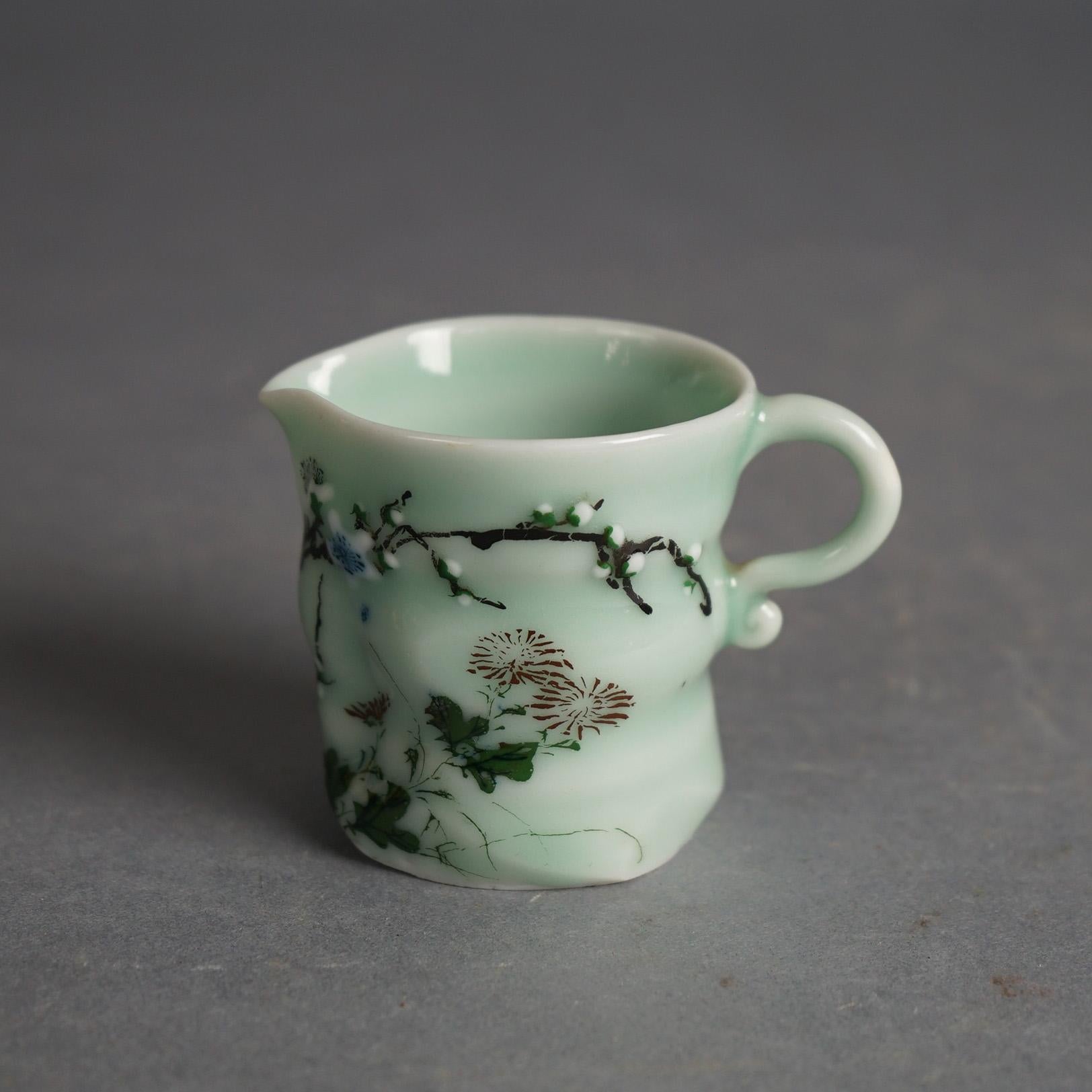 Eight Antique Japanese Satsuma Porcelain Items Including Vases, C1910 9