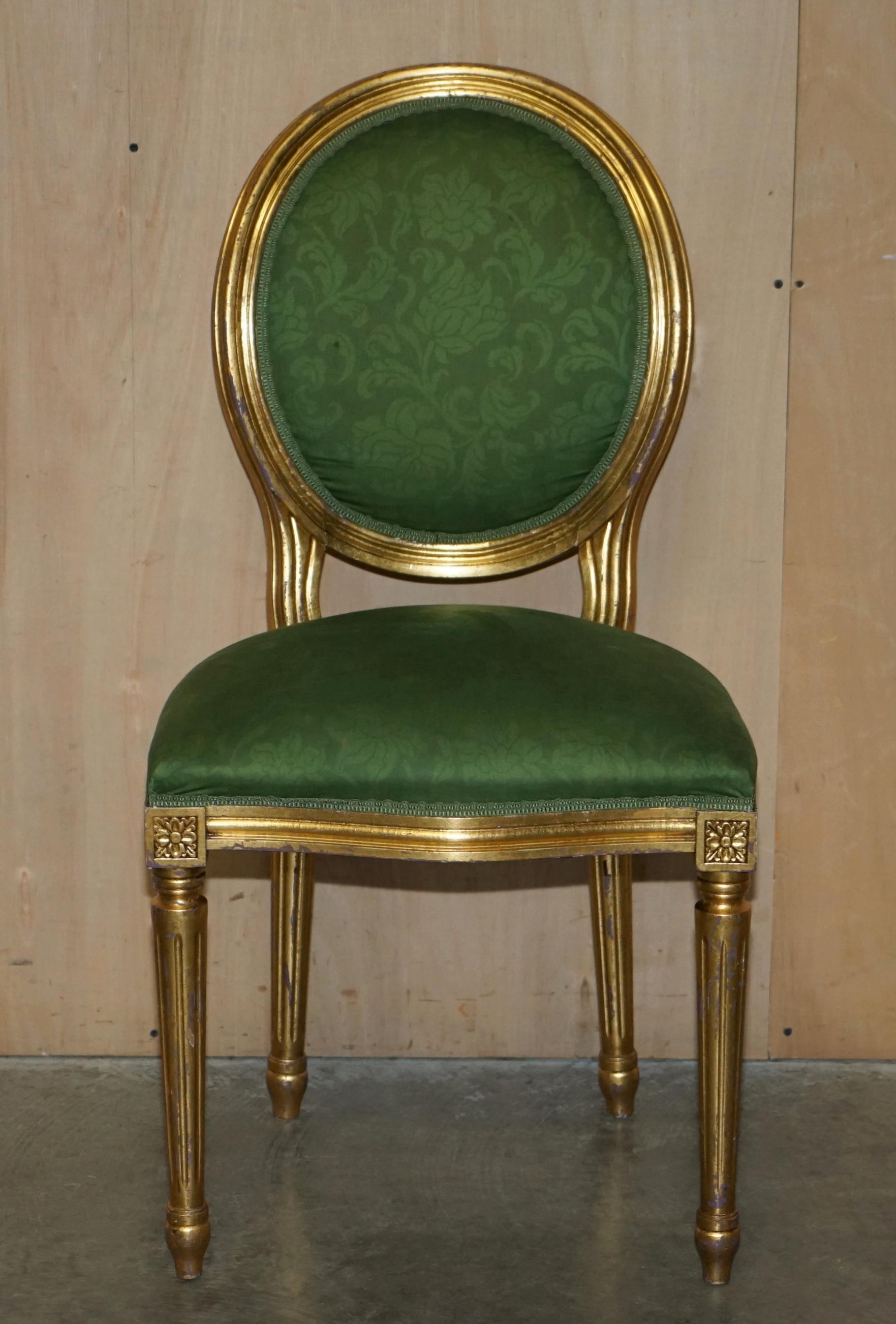 English Eight Antique Louis XVI Style Dining Chairs from Lady Diana's Spencer House 8 For Sale