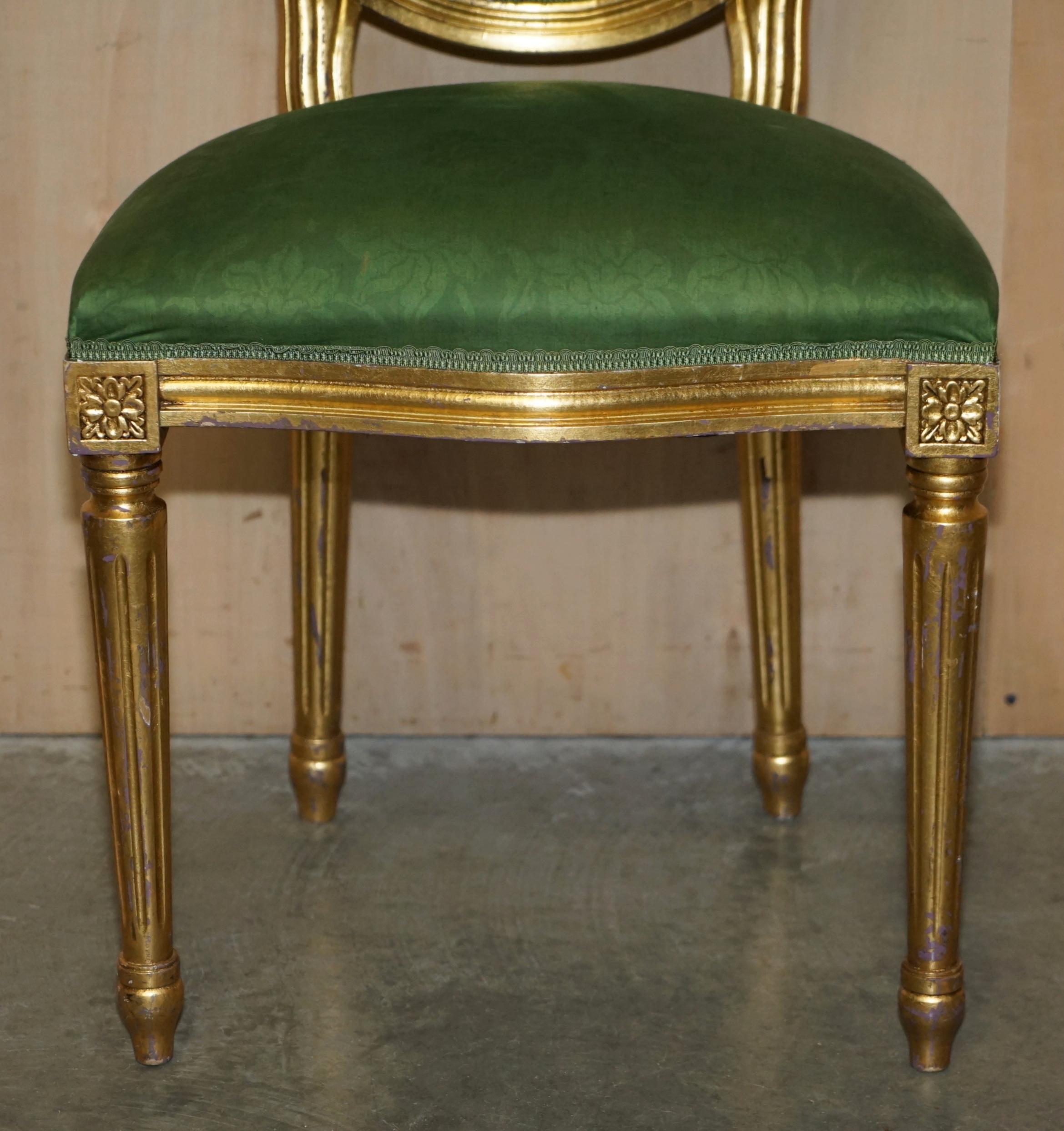 EiGHT ANTIQUE LOUIS XVI  Style DINING CHAIRS FROM LADY DIANA'S SPENCER HOUSE 8 (Mittleres 19. Jahrhundert) im Angebot