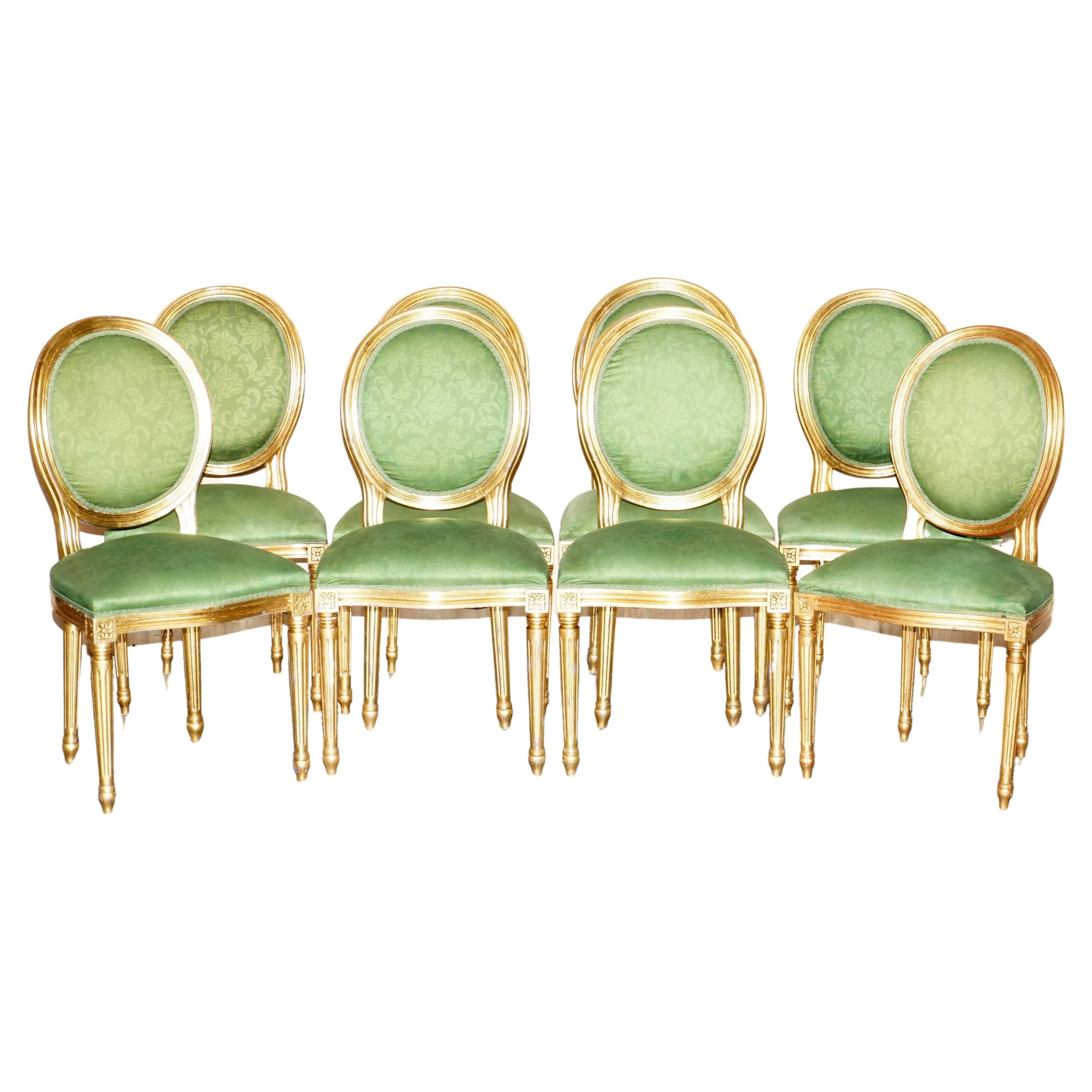 CHAISES À MANGER EiGHT ANTIQUE LOUIS XVI STYLE DE LADY DIANA'S SPENCER HOUSE 8 en vente