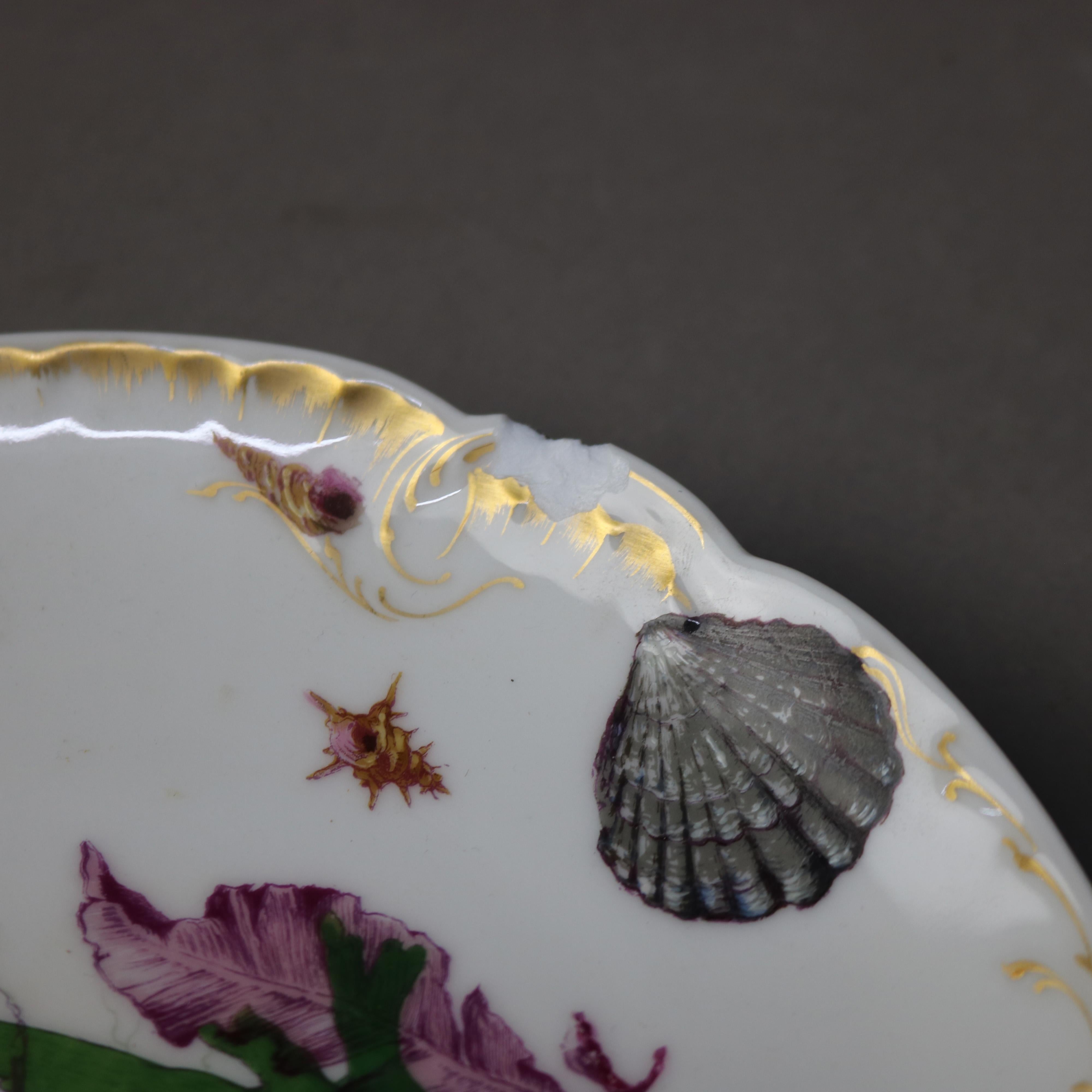 Eight Antique Old Paris Porcelain & Limoges Hand Painted & Gilt Plates & Platter 9