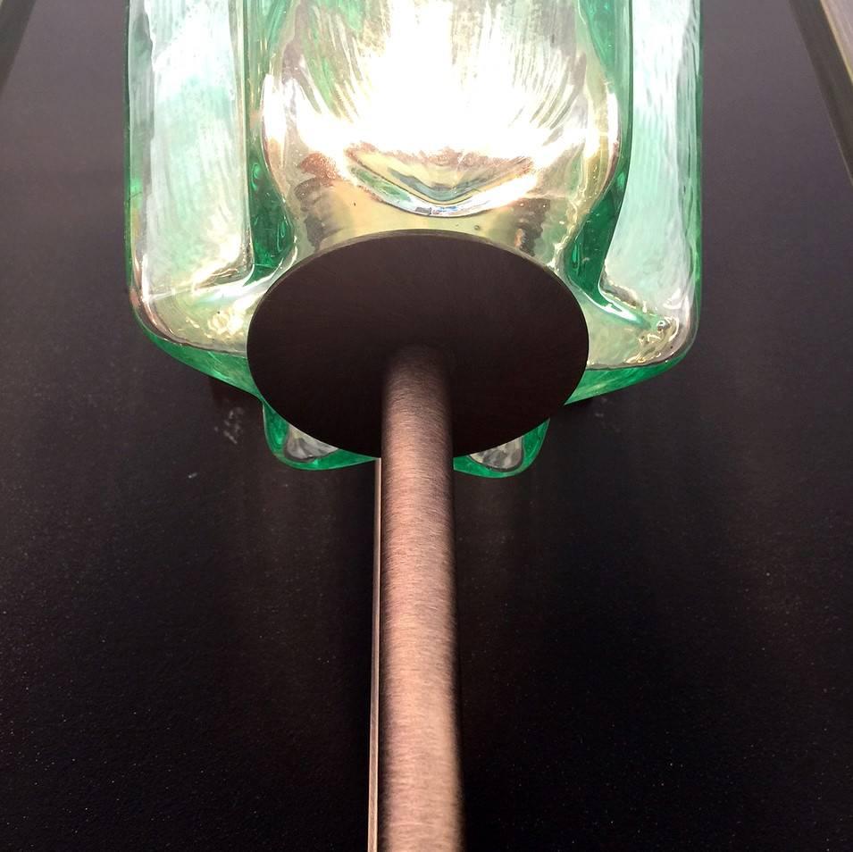 Eight Architectural Emerald Green Sconces by Fabio Ltd In Excellent Condition In Los Angeles, CA