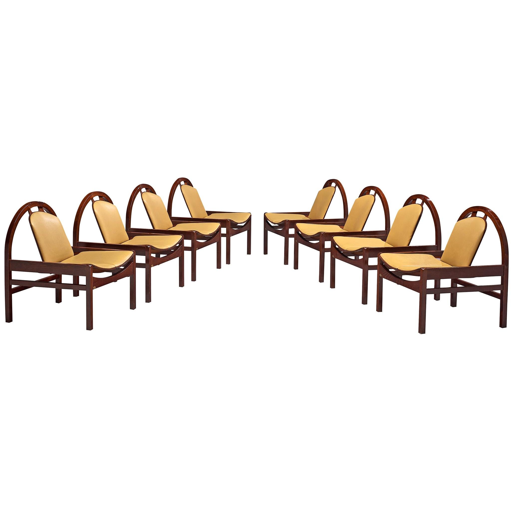 Eight 'Argo' Lounge Chairs by Baumann