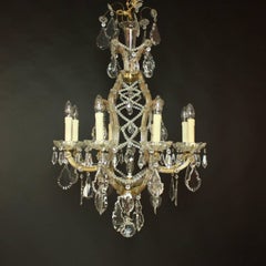 Eight-Arm Marie Thérèse Style Crystal Chandelier, Austria, circa 1910