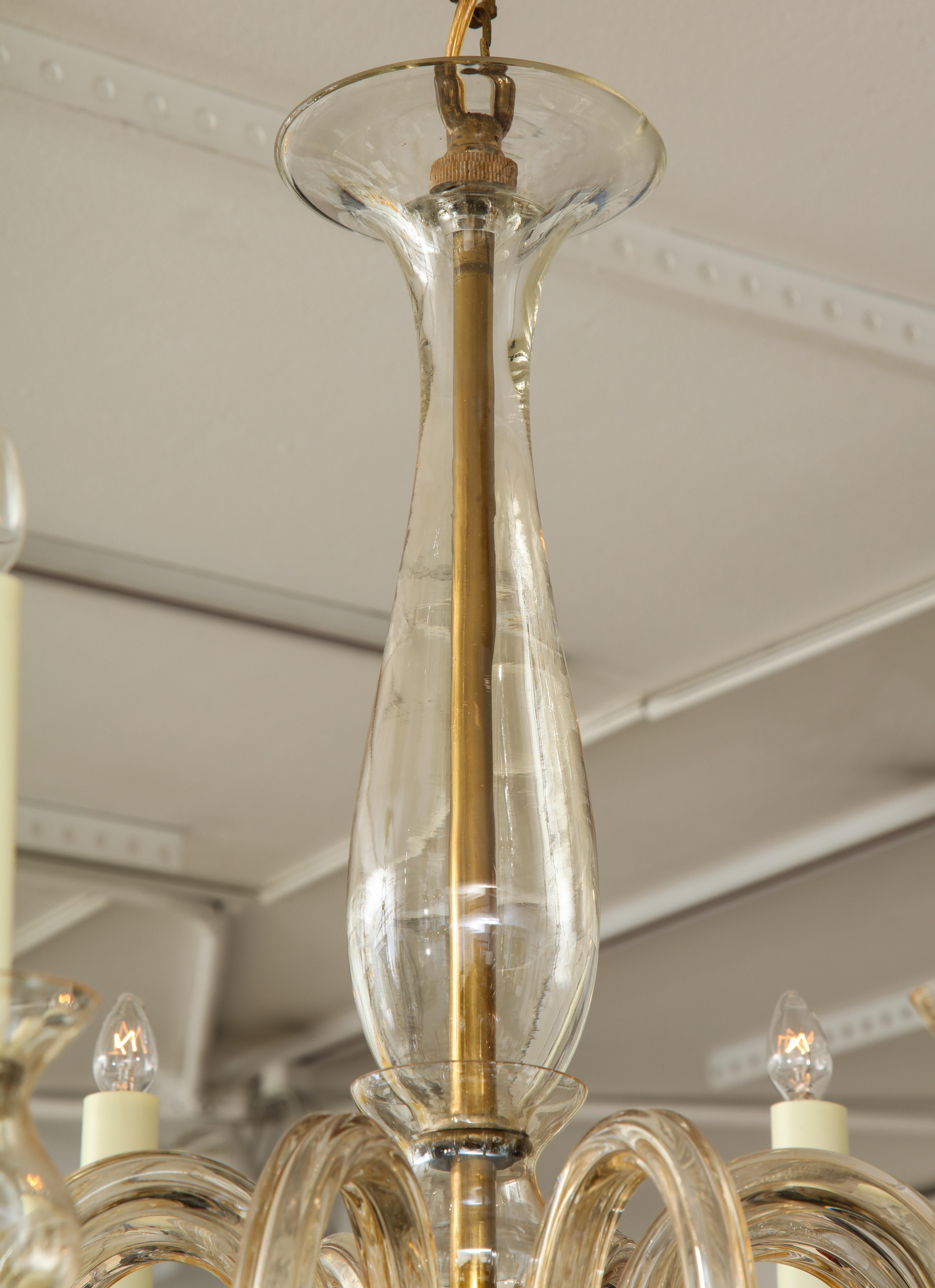 Eight-Arm Murano Glass Chandelier 3