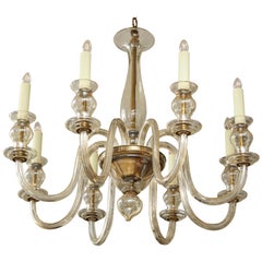 Eight-Arm Murano Glass Chandelier