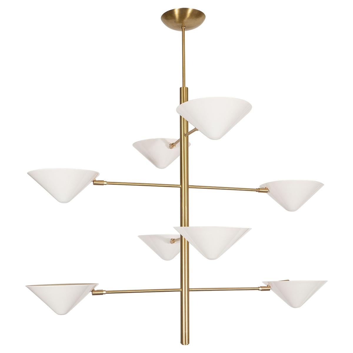 Eight-Arm Uplight Chandelier For Sale 9