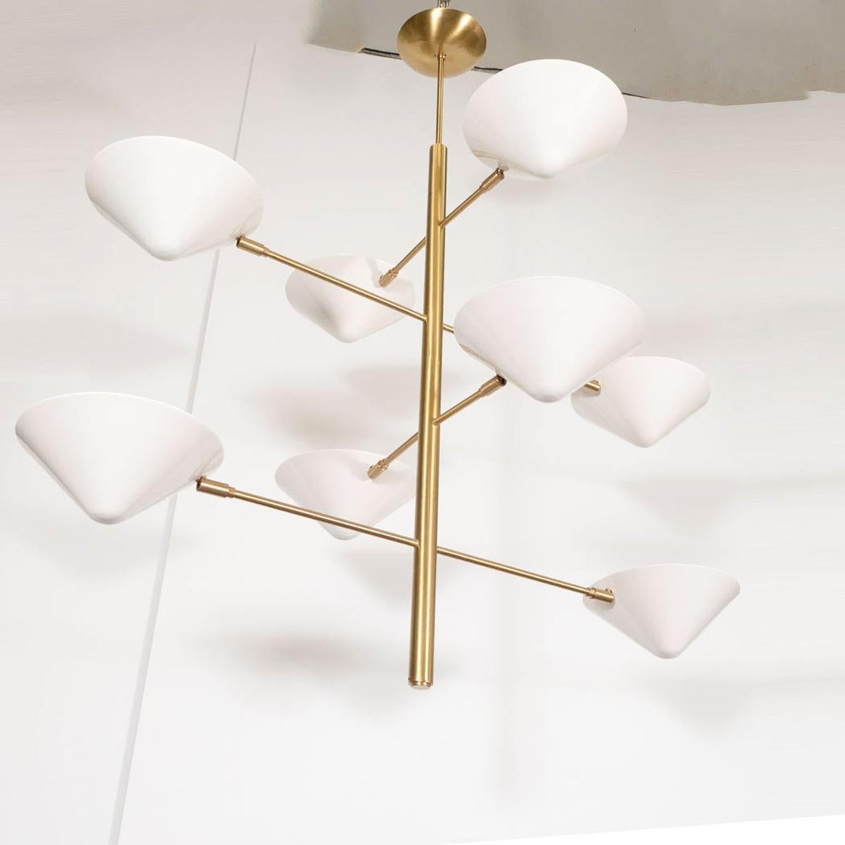 Eight-Arm Uplight Chandelier For Sale 10