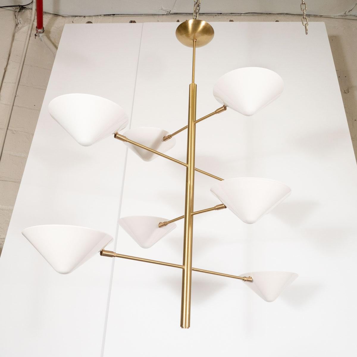 Eight-Arm Uplight Chandelier For Sale 11