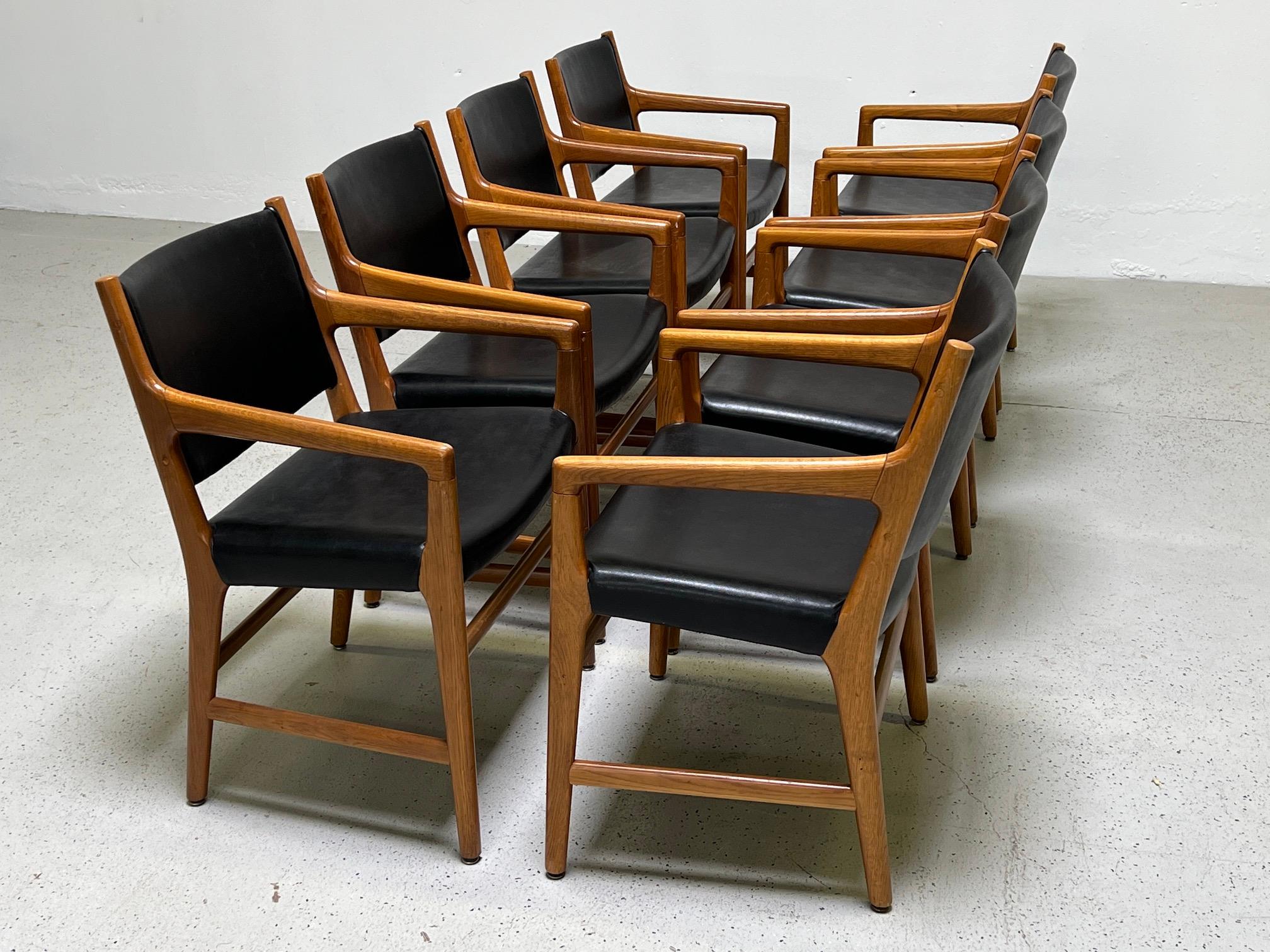 Eight Armchairs by Hans Wegner for Johannes Hansen 5