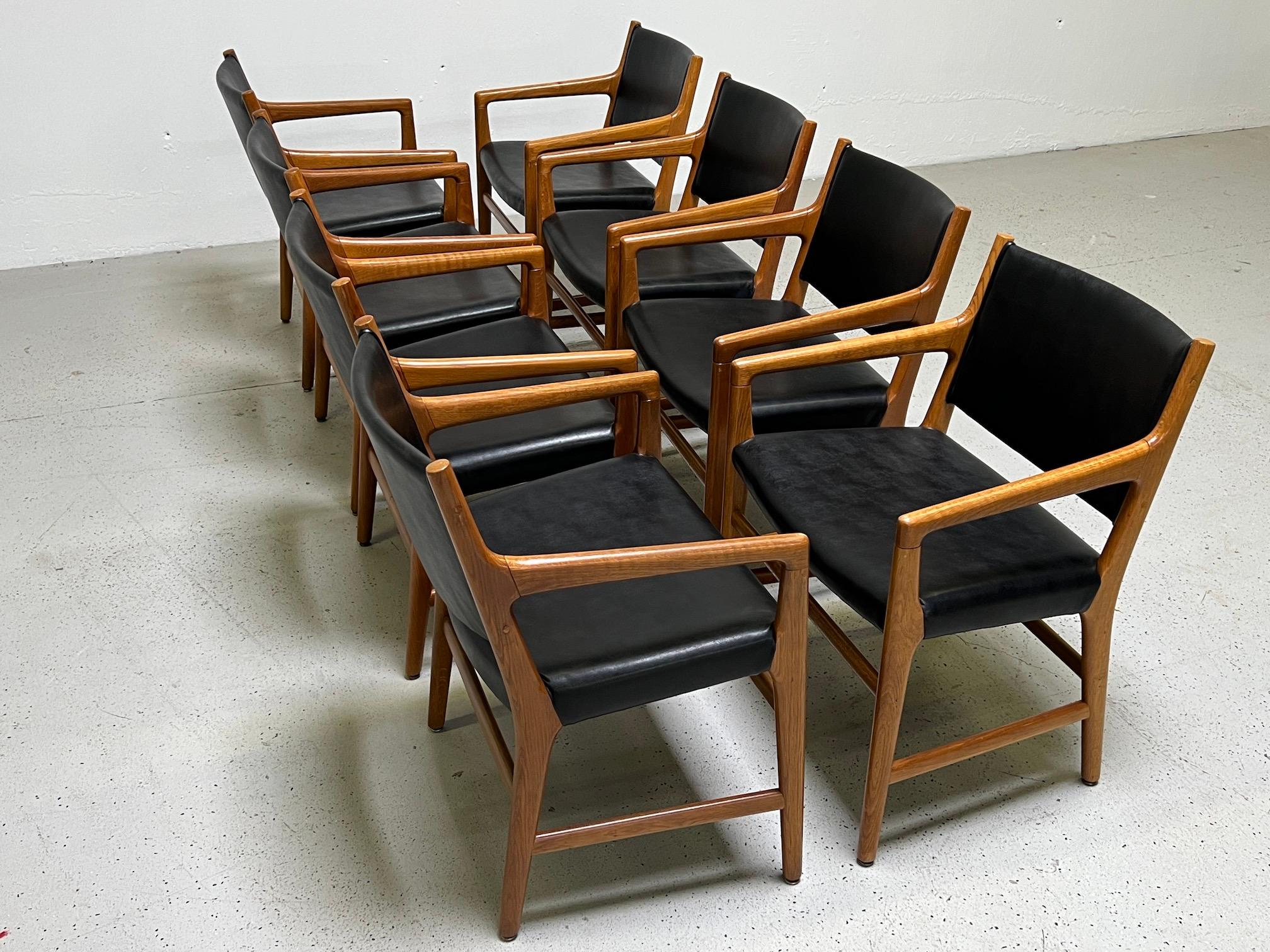 Eight Armchairs by Hans Wegner for Johannes Hansen 6