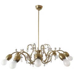 Eight-Armed Sputnik Chandelier or Pendant Lamp Bud by J. &L. Lobmeyr, Vienna