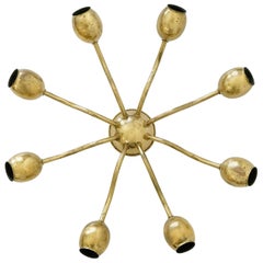 Eight-Armed Sputnik Wall Lamp or Ceiling Light by J. & L. Lobmeyr, Vienna, 1950s