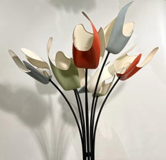 Eight-arms floor lamp in the style of Angelo Lelli, Italy, circa 1950