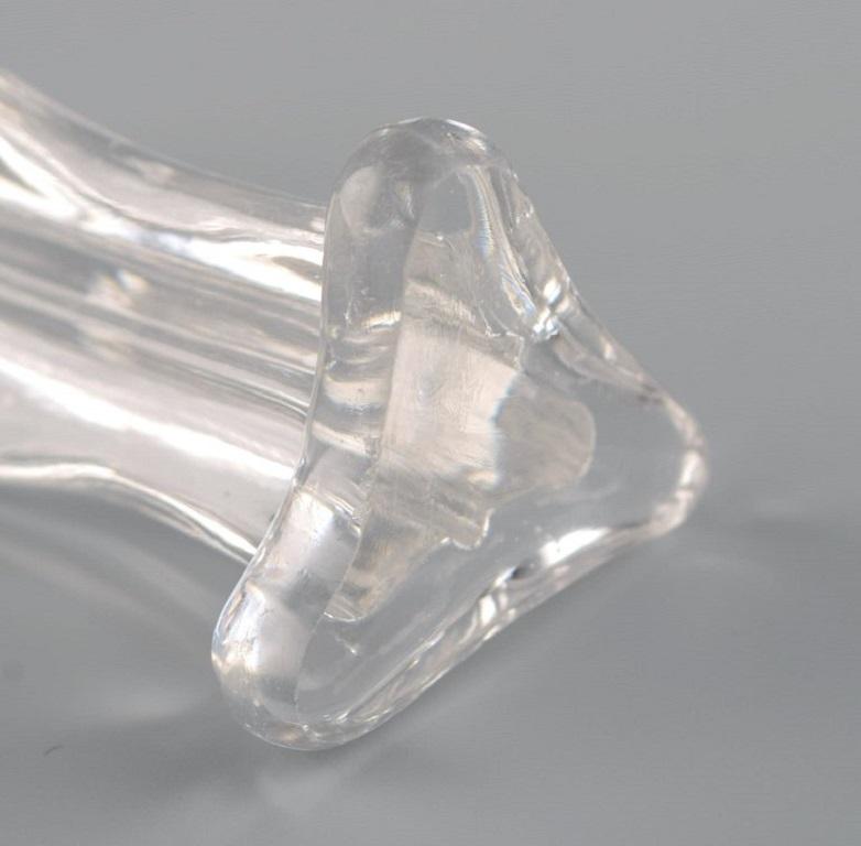 Eight Art Deco Knife Rests in Clear Art Glass, France, 1930s / 40s For Sale 1