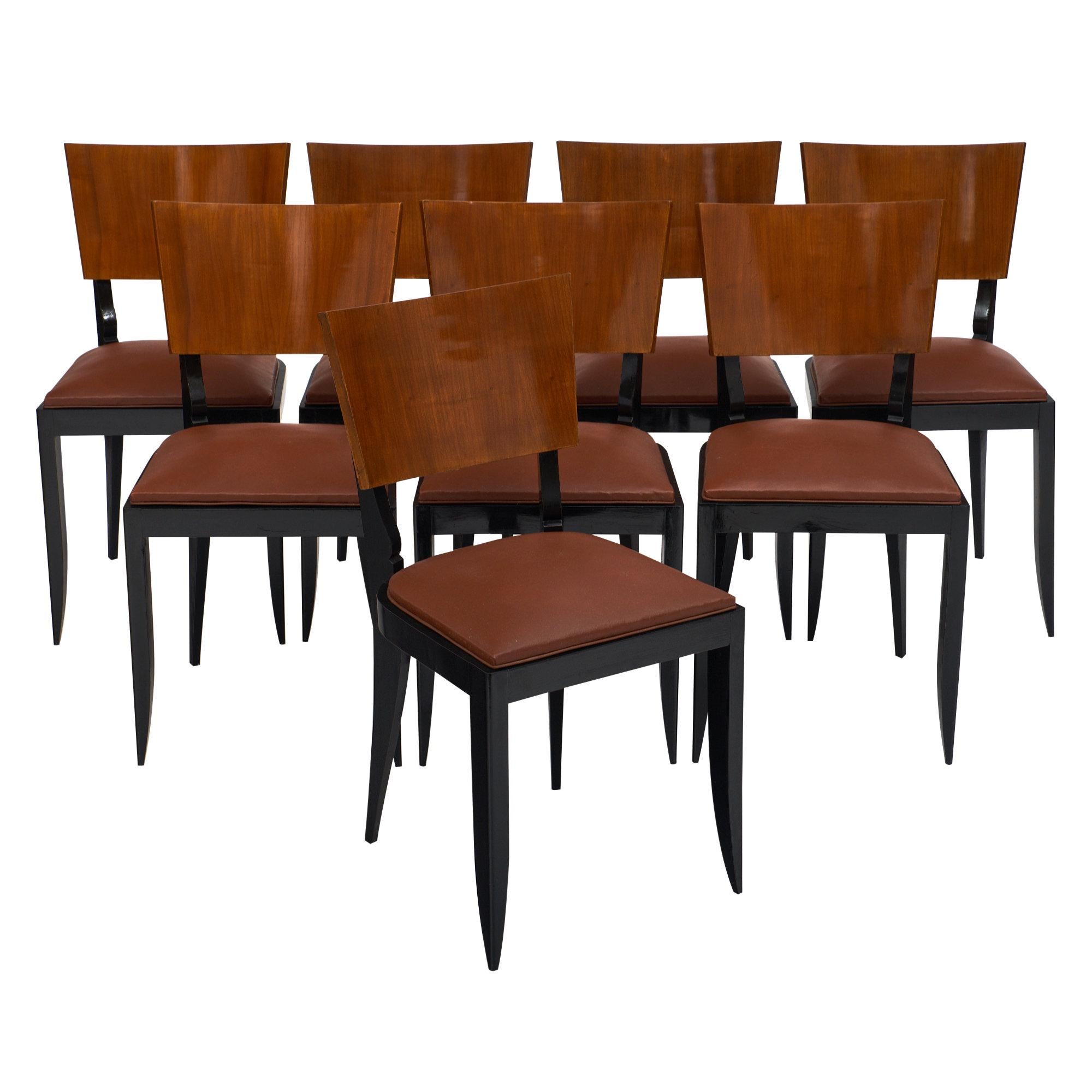 Eight Art Deco Period Dining Chairs