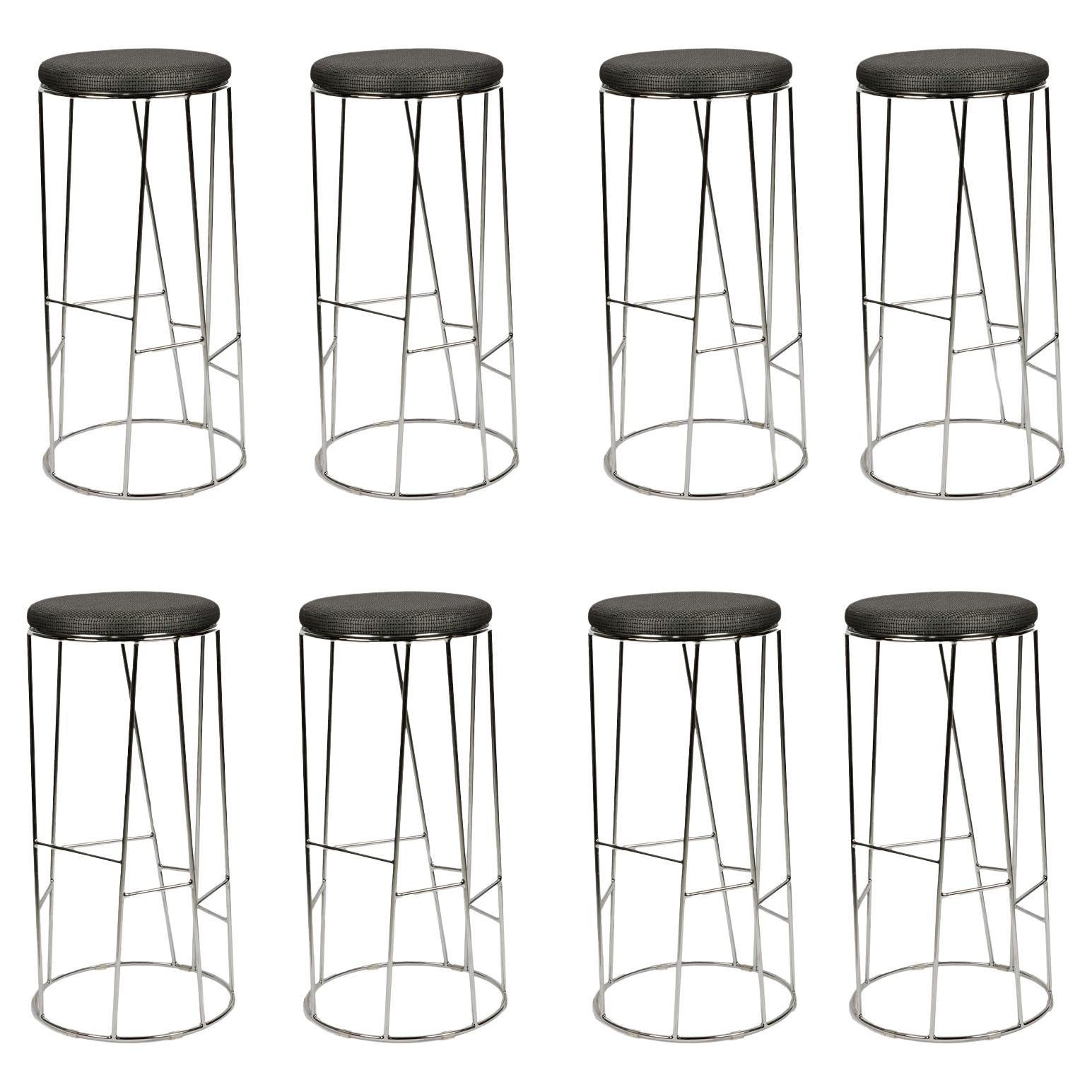  Eight Bar stools from Bernhardt Design, Designed by Arik Levy Art & Design For Sale