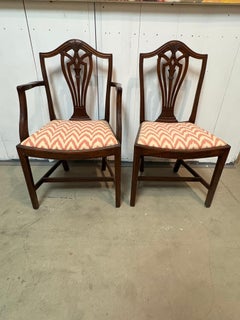 Eight Bench Made Dining Chairs Federal/Hepplewhite Revival Style