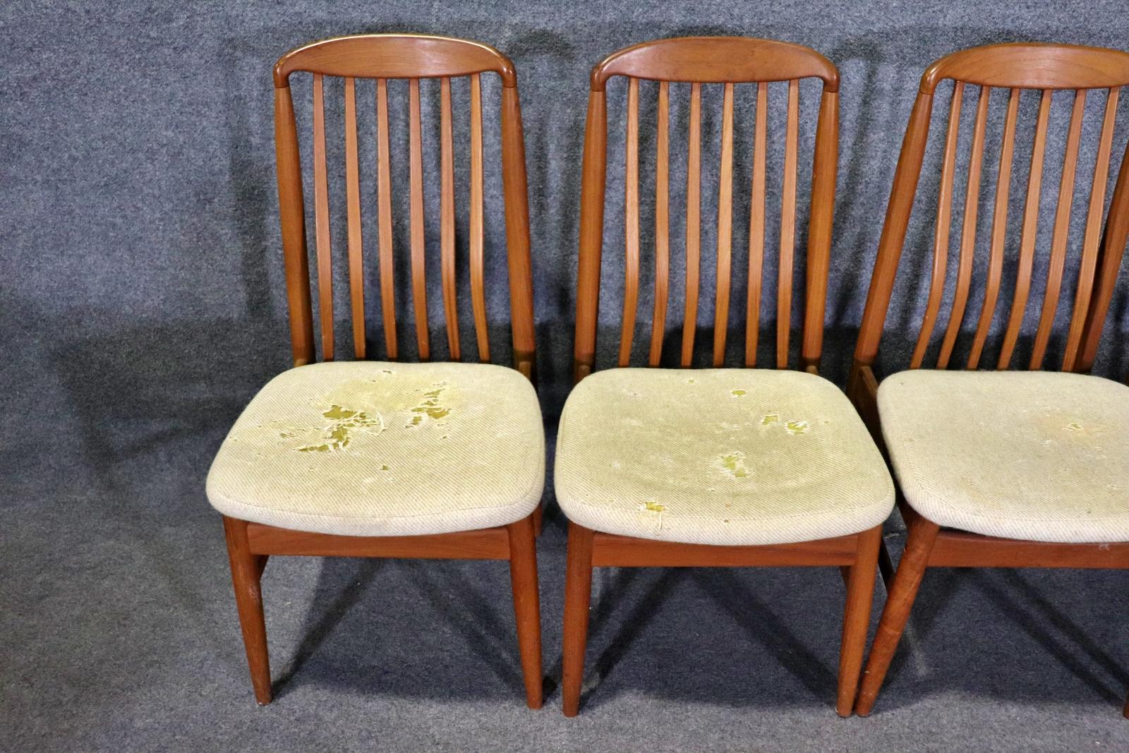 Mid-Century Modern Eight Benny Linden Designed Teak Chairs